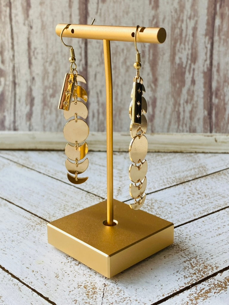 Golden Moon Phase Earrings