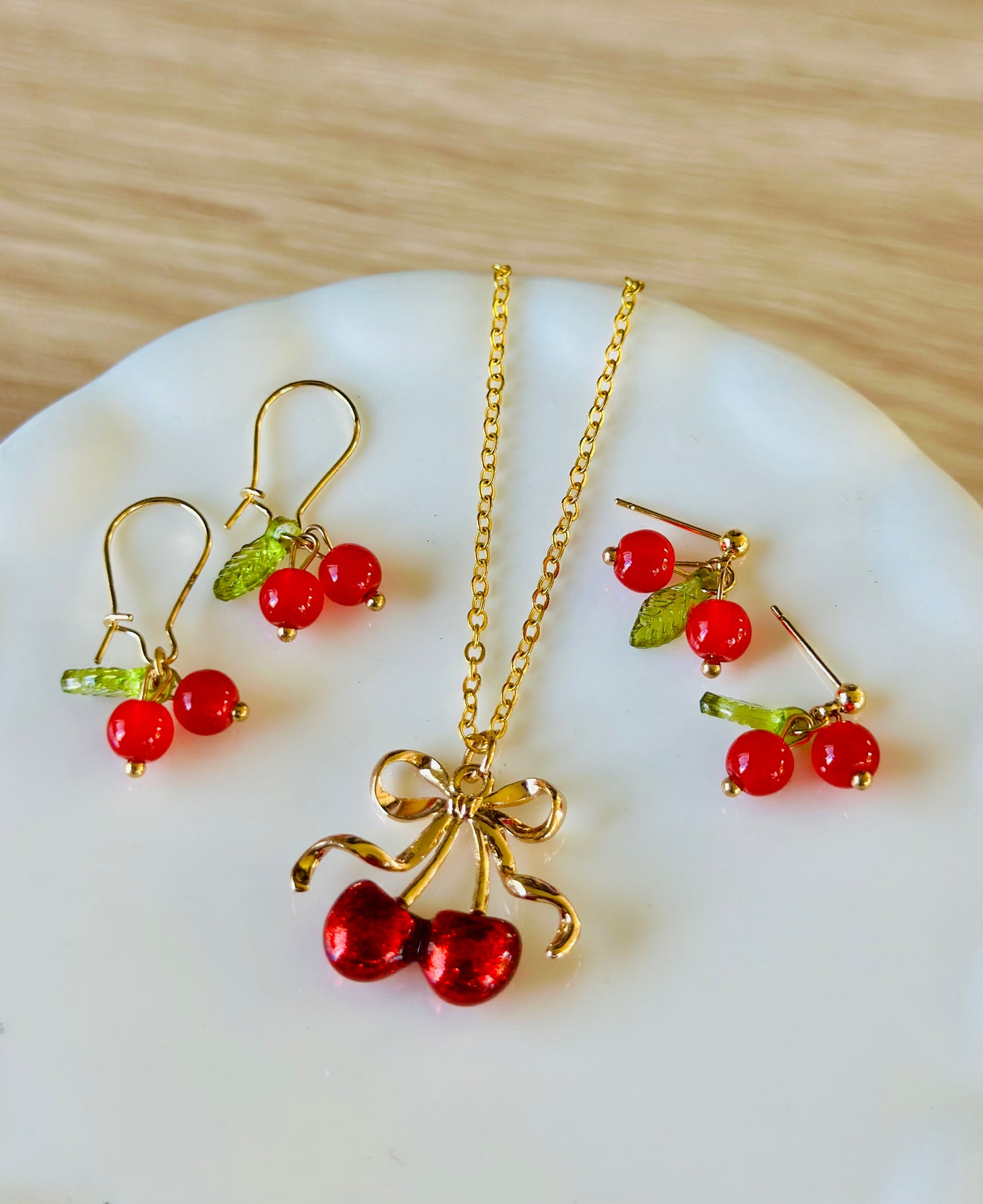 Cherry Drop Earrings