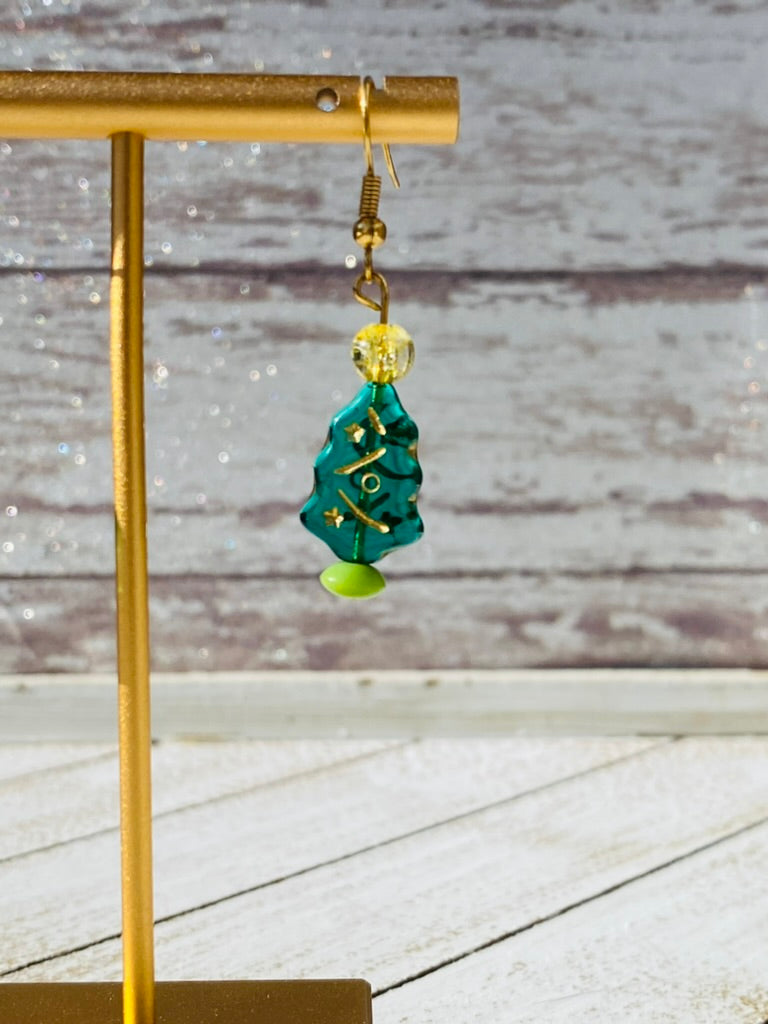 Mini Christmas Tree Earrings