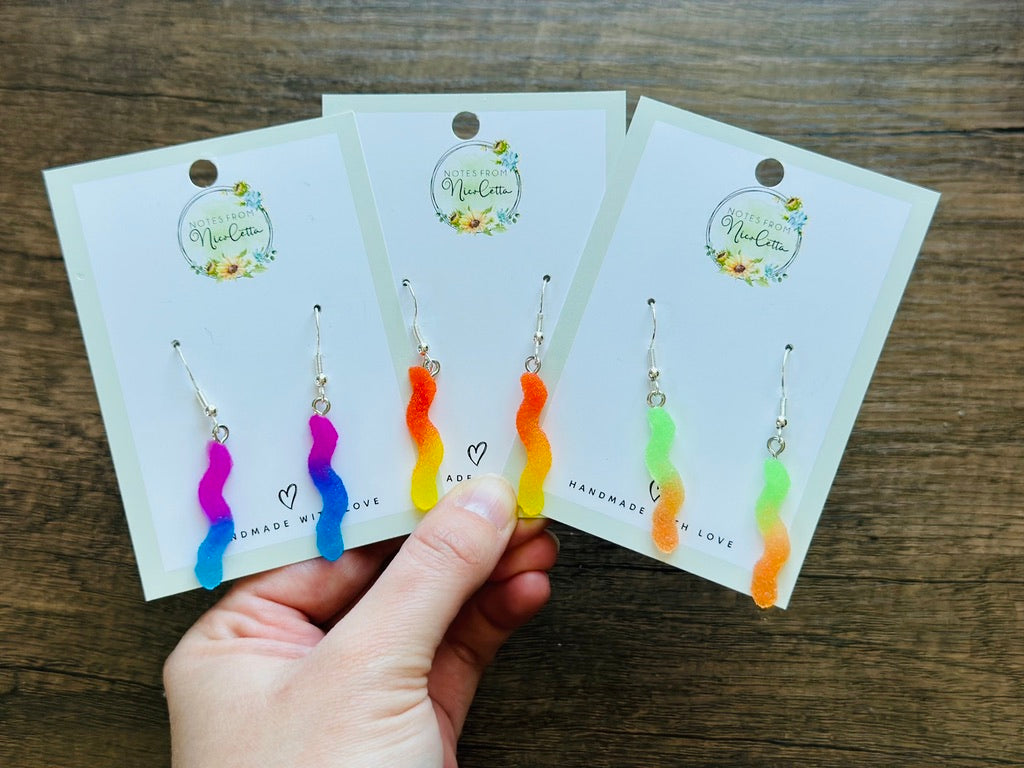 Gummy Worm Earrings