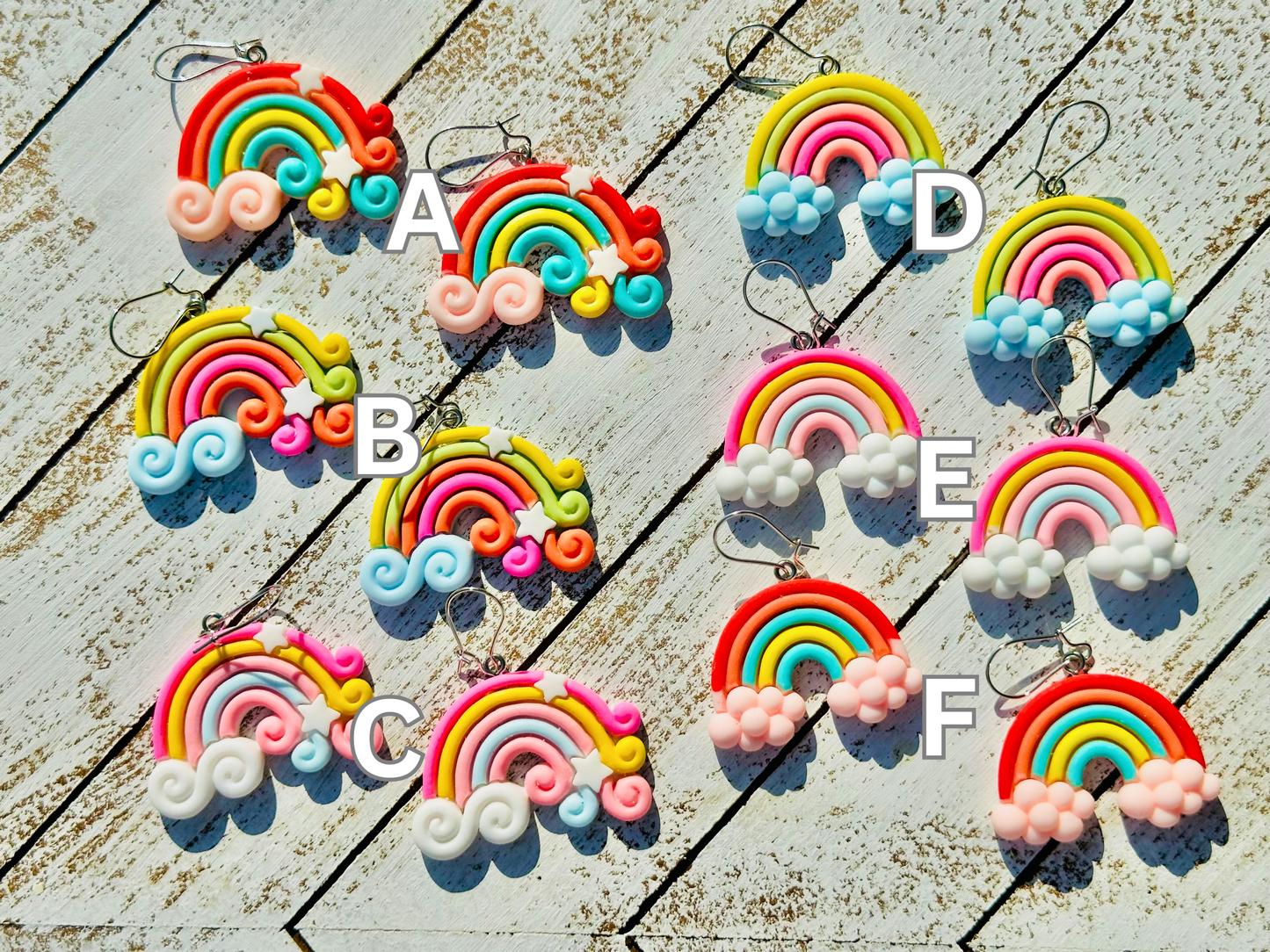Rainbow Cloud Earrings