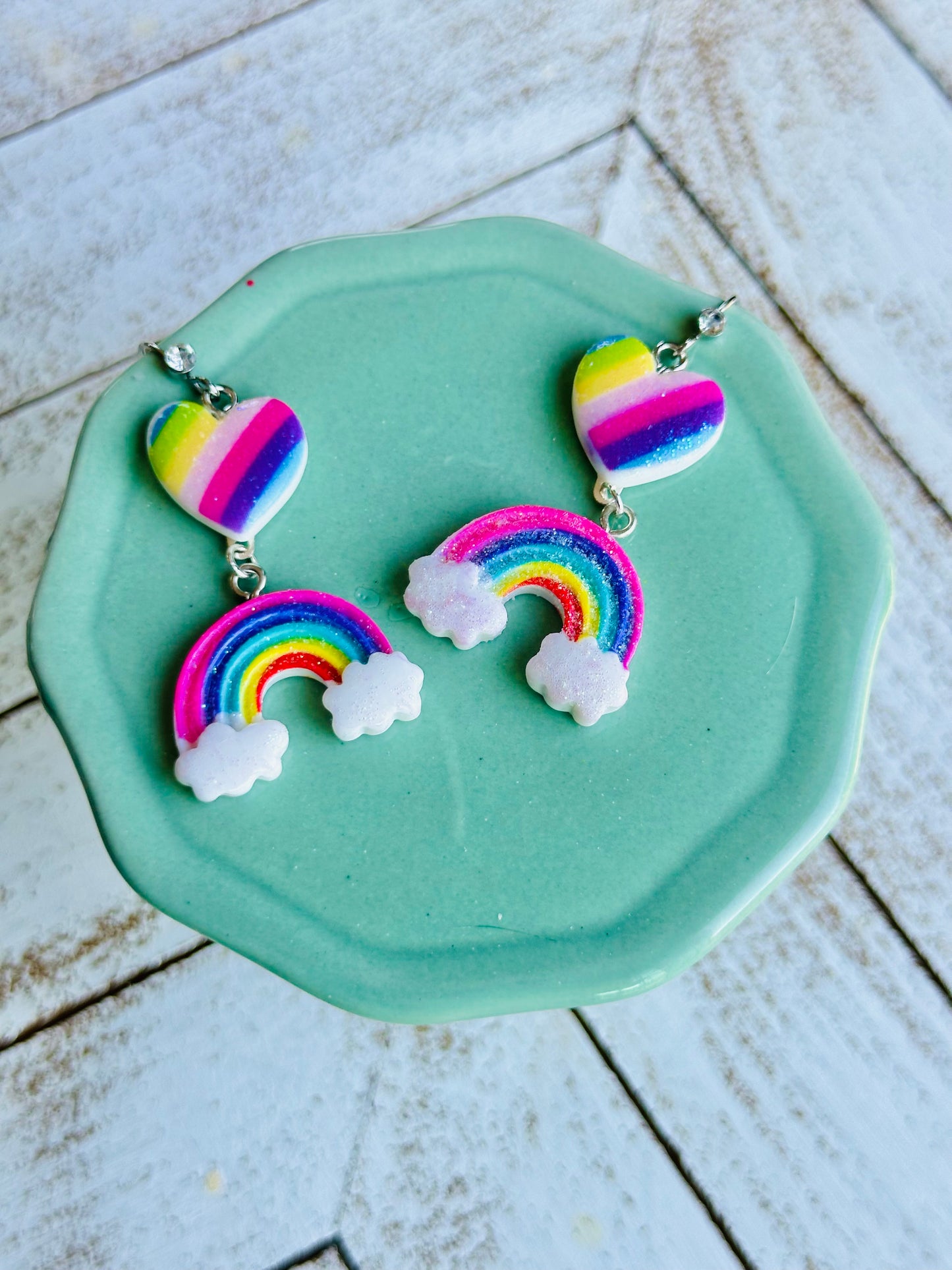Rainbow Heart Pride Earrings