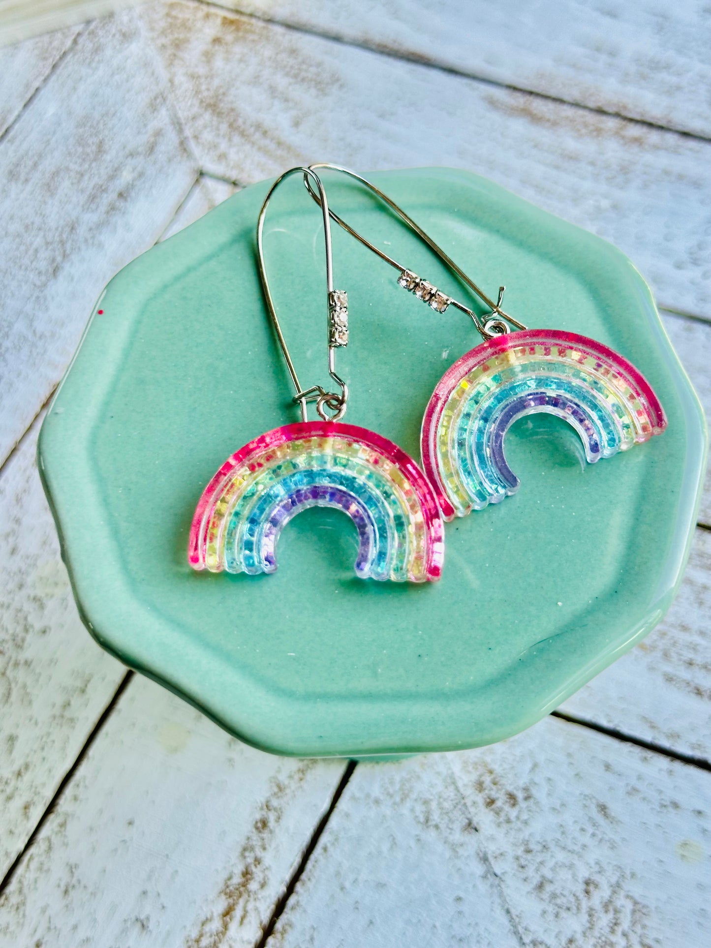 Glitter Rainbow Earrings