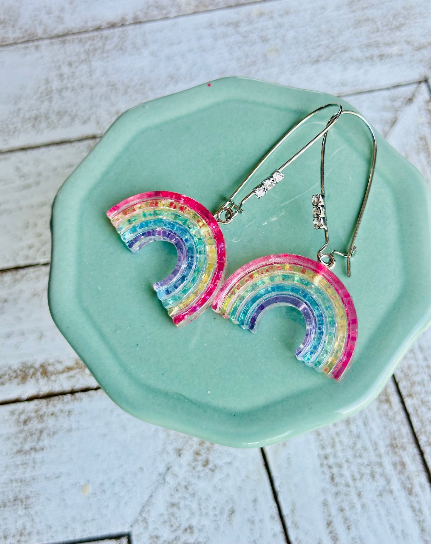 Glitter Rainbow Earrings