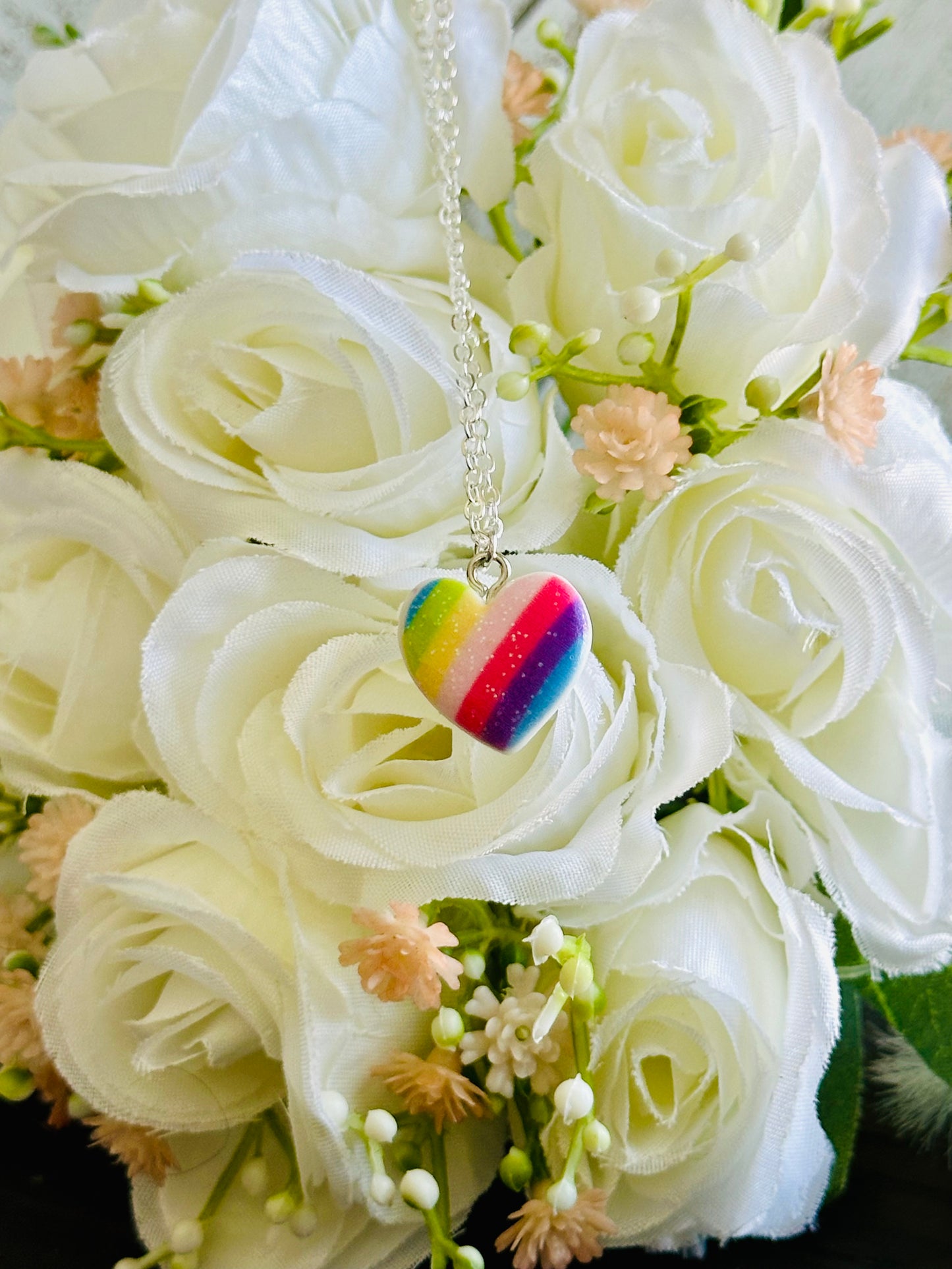 Rainbow Heart Necklace