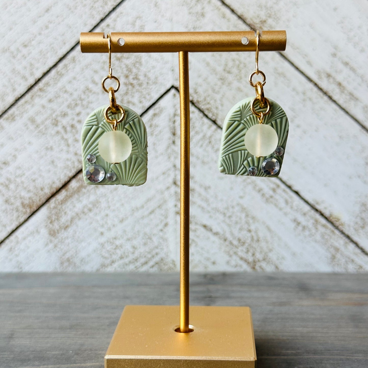 Green Arch Earrings