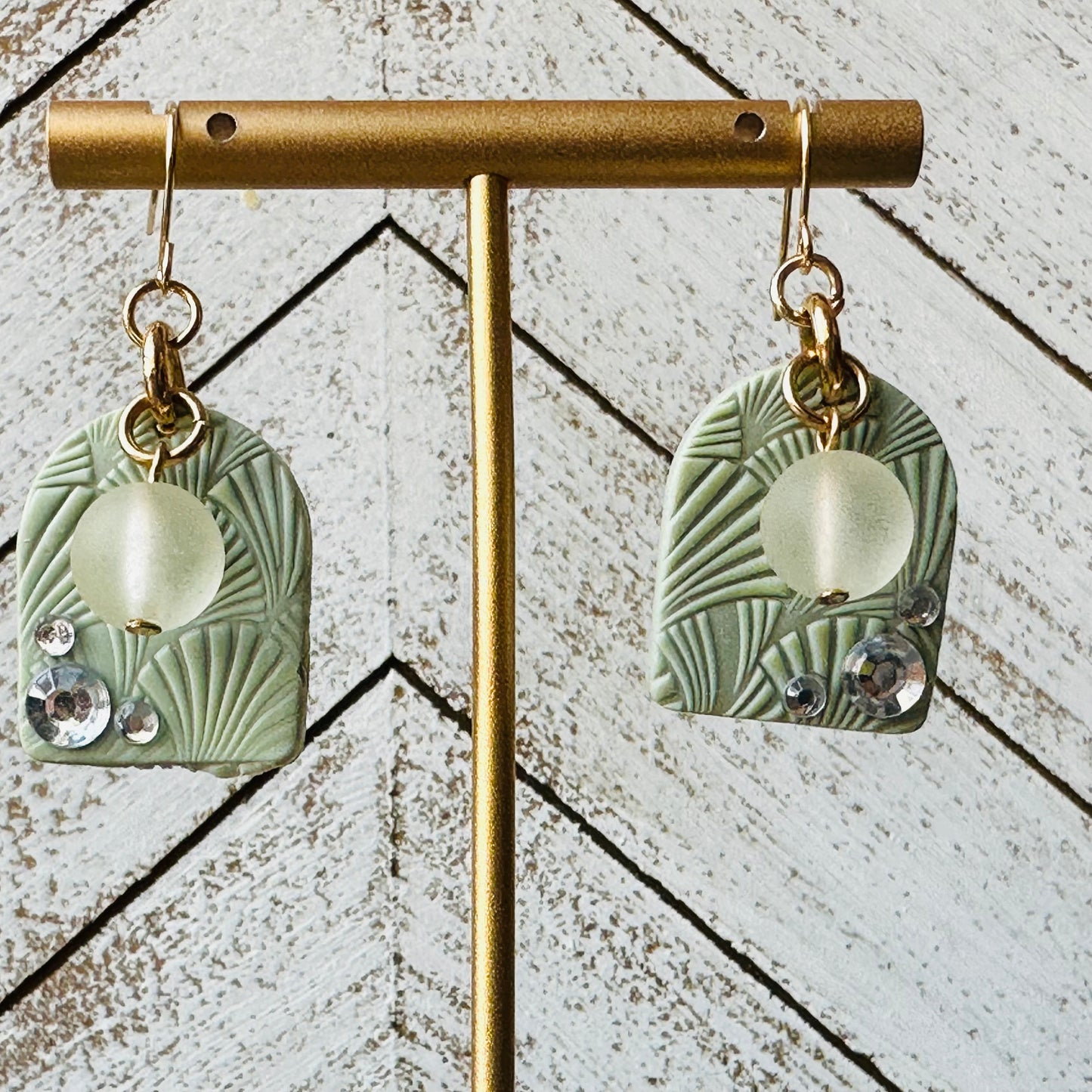 Green Arch Earrings