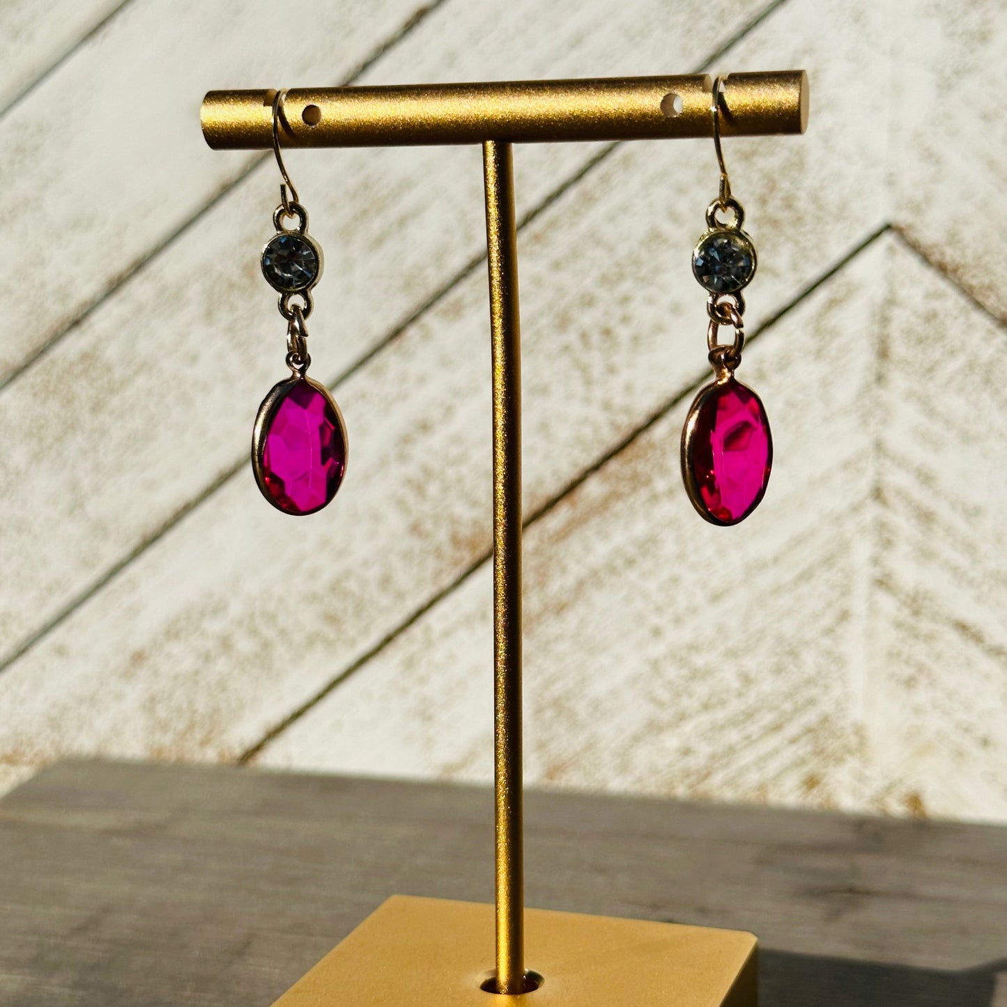 Hot Pink Drop Earrings