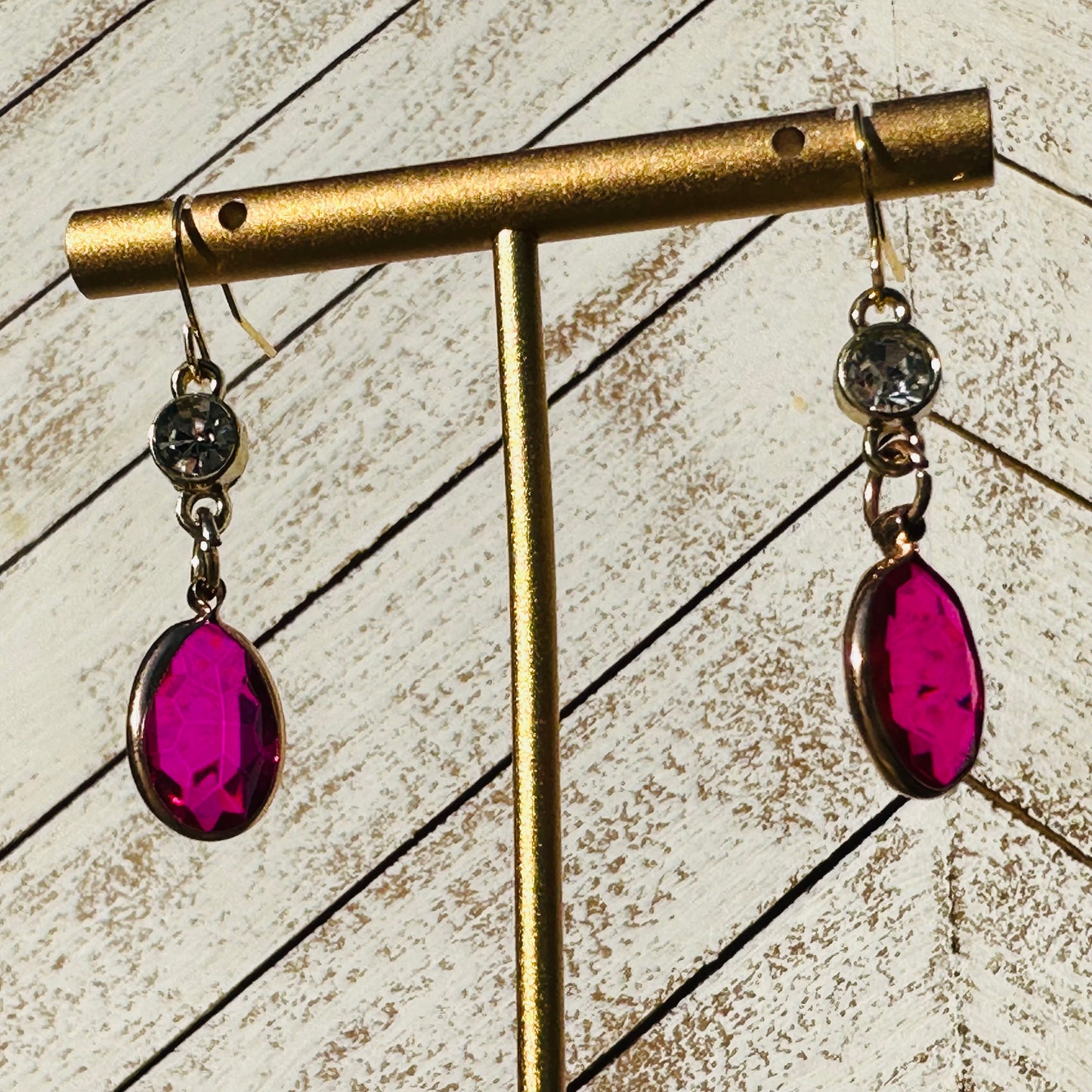 Hot Pink Drop Earrings