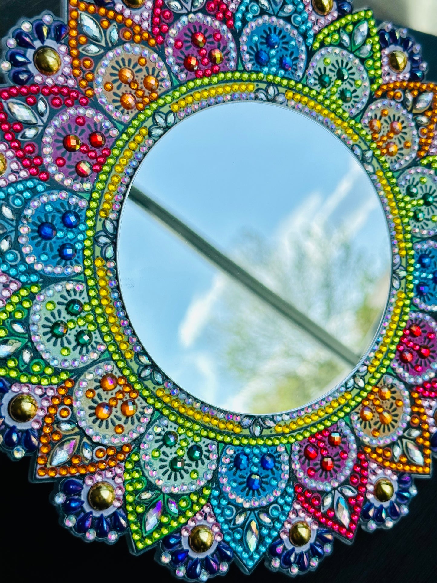 Rainbow Boho Mirror Decor