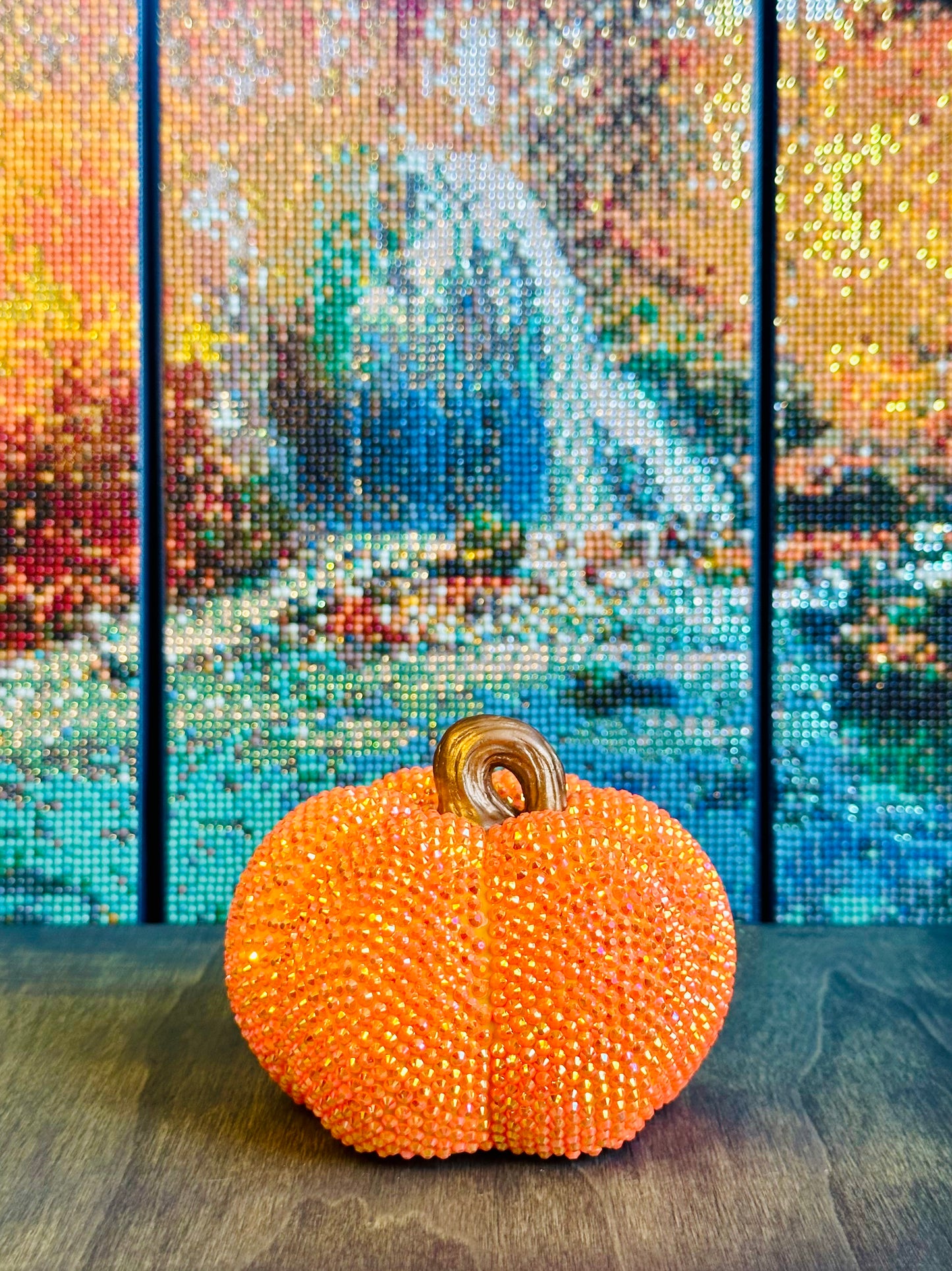 Glimmering Harvest Pumpkin- 4 Inches