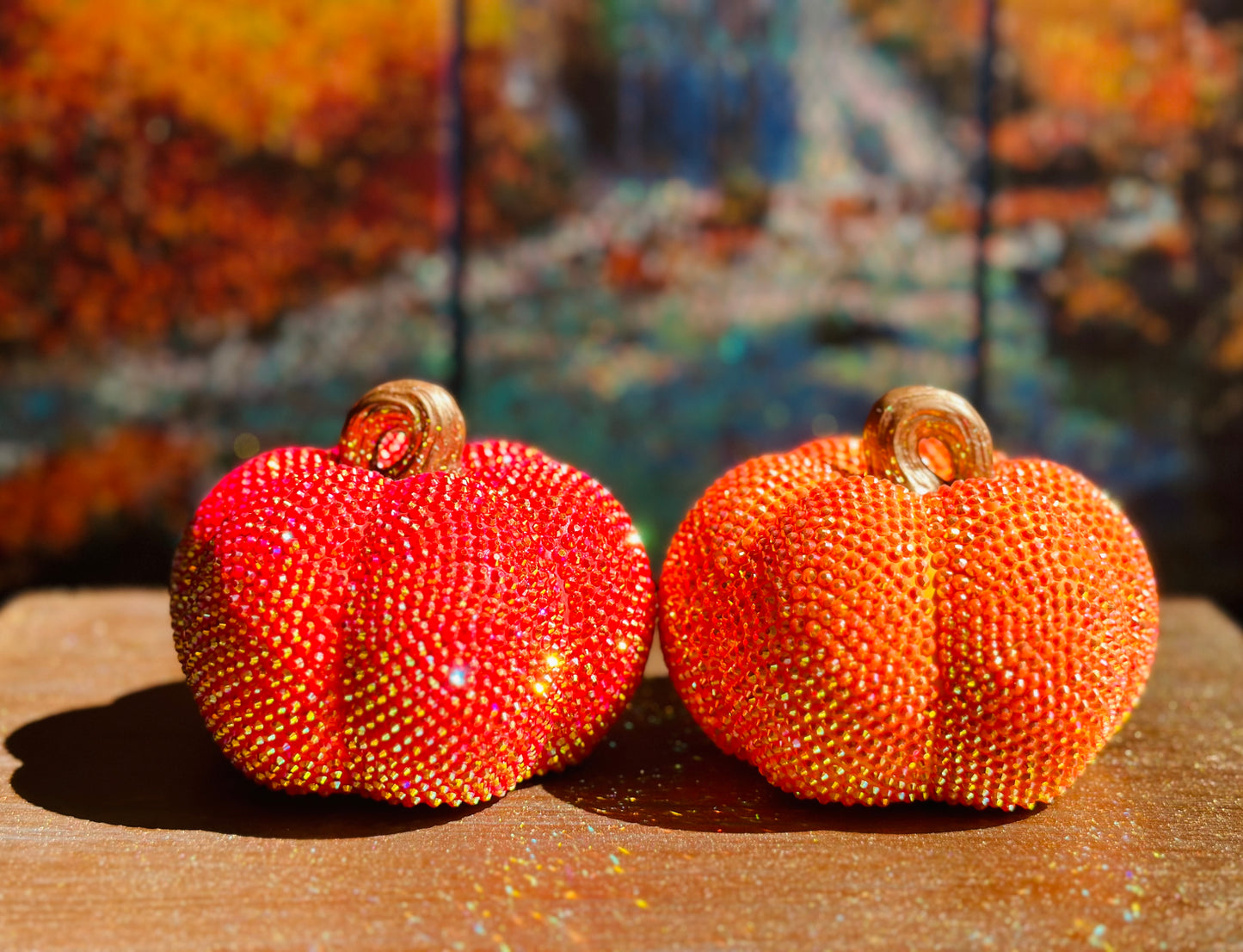 Glimmering Harvest Pumpkin- 4 Inches