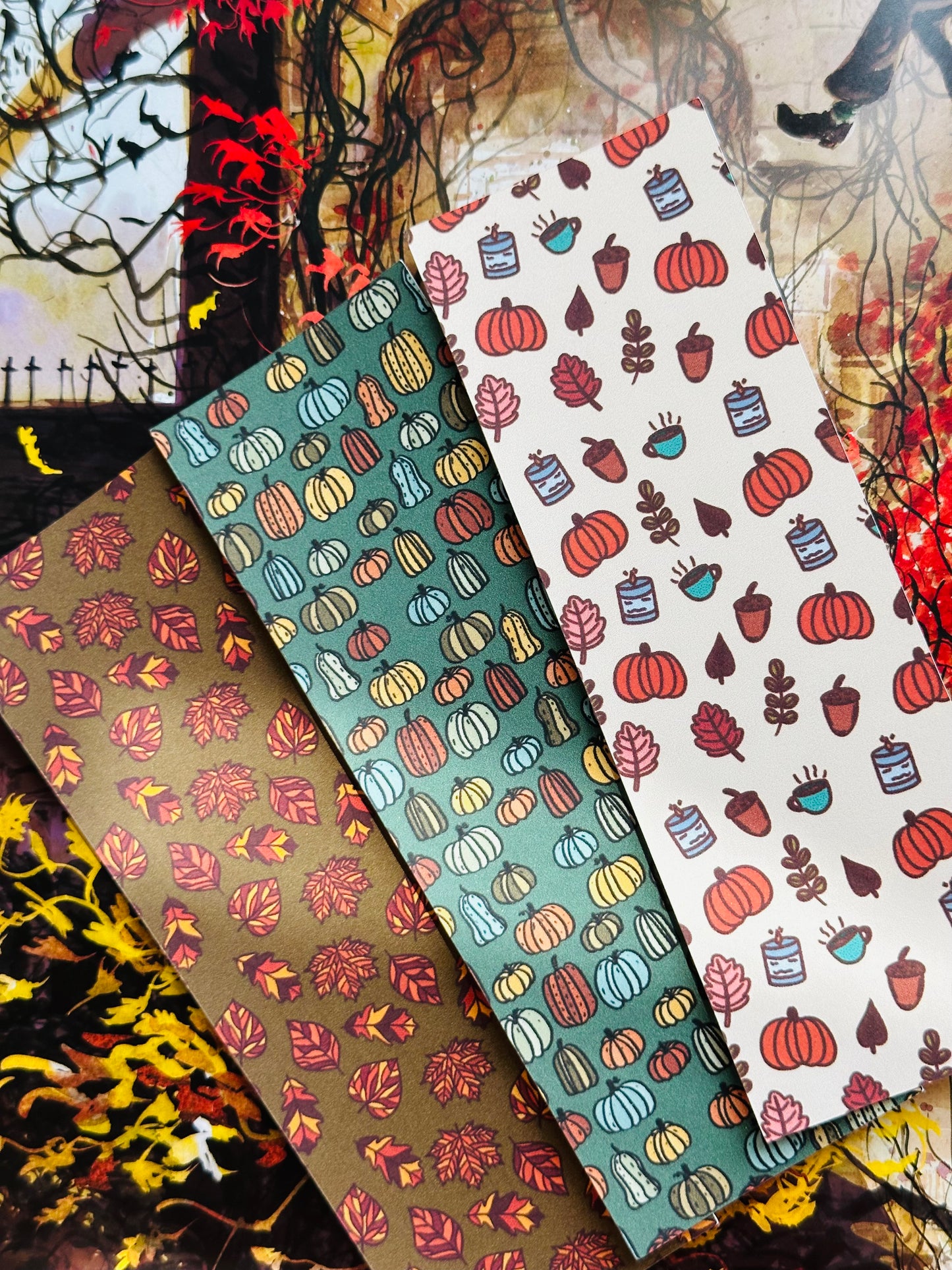 Fall Florals Bookmarks