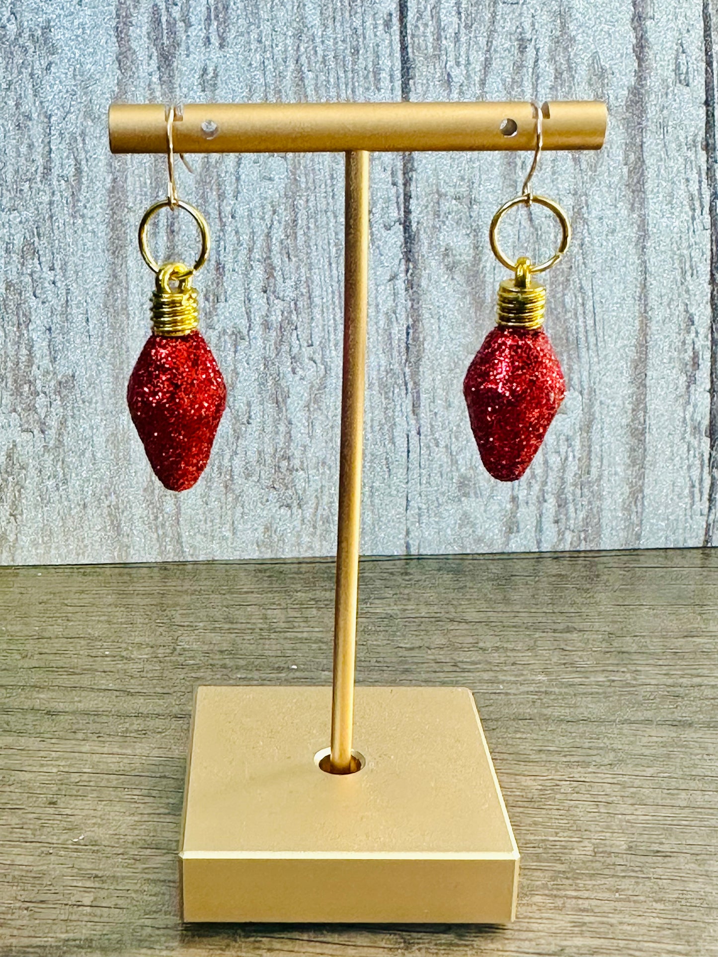 Large Holiday Bulb Earrings
