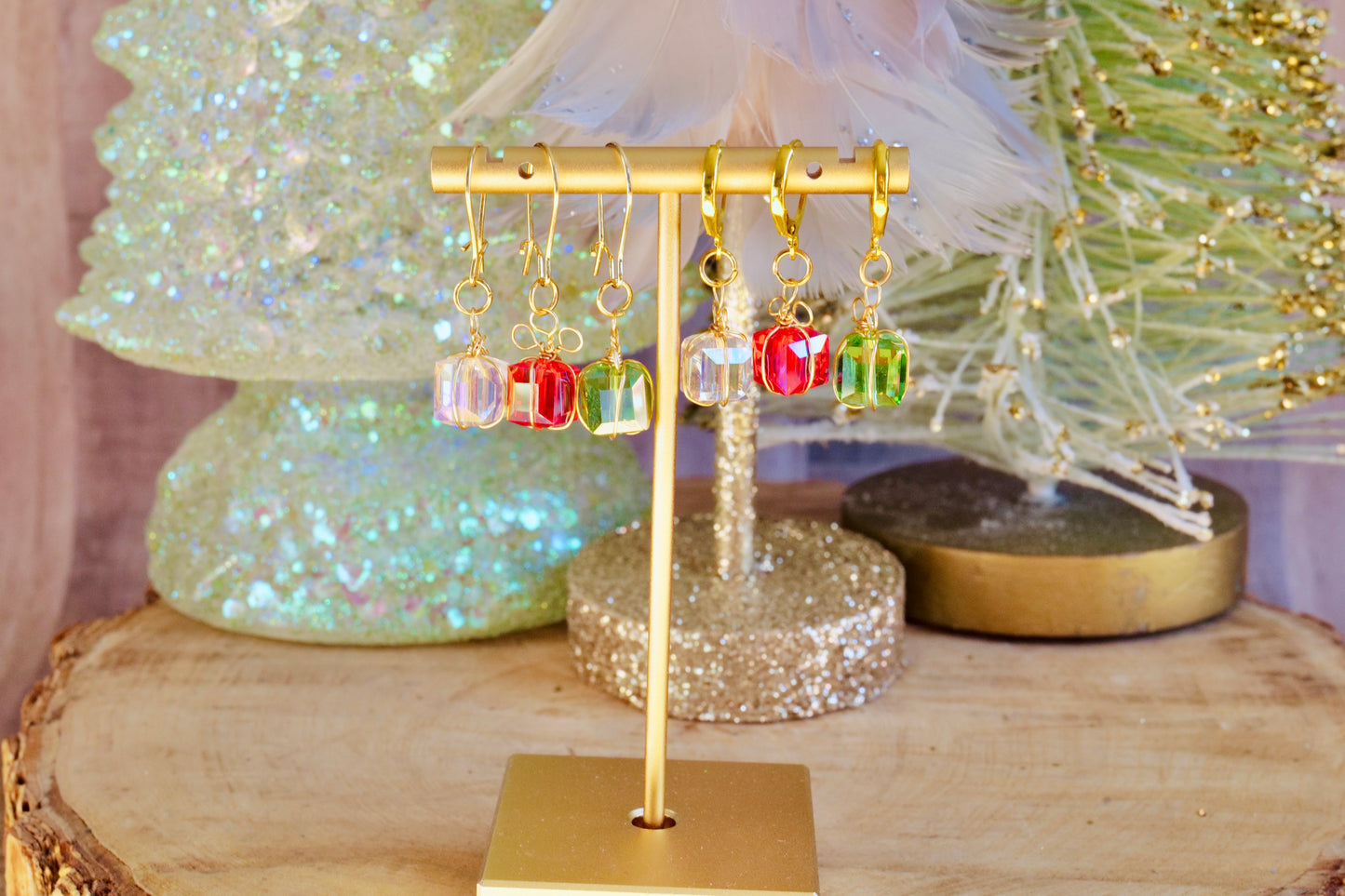 Elegant Present Box Earrings