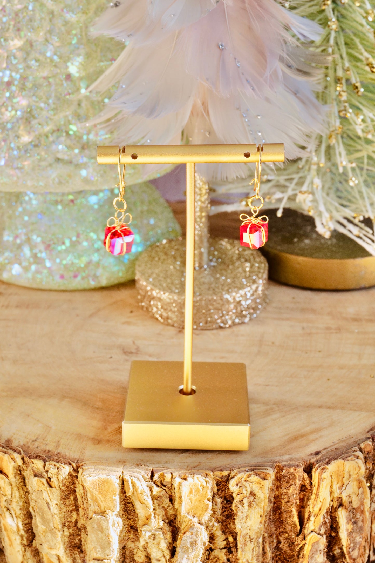 Elegant Present Box Earrings