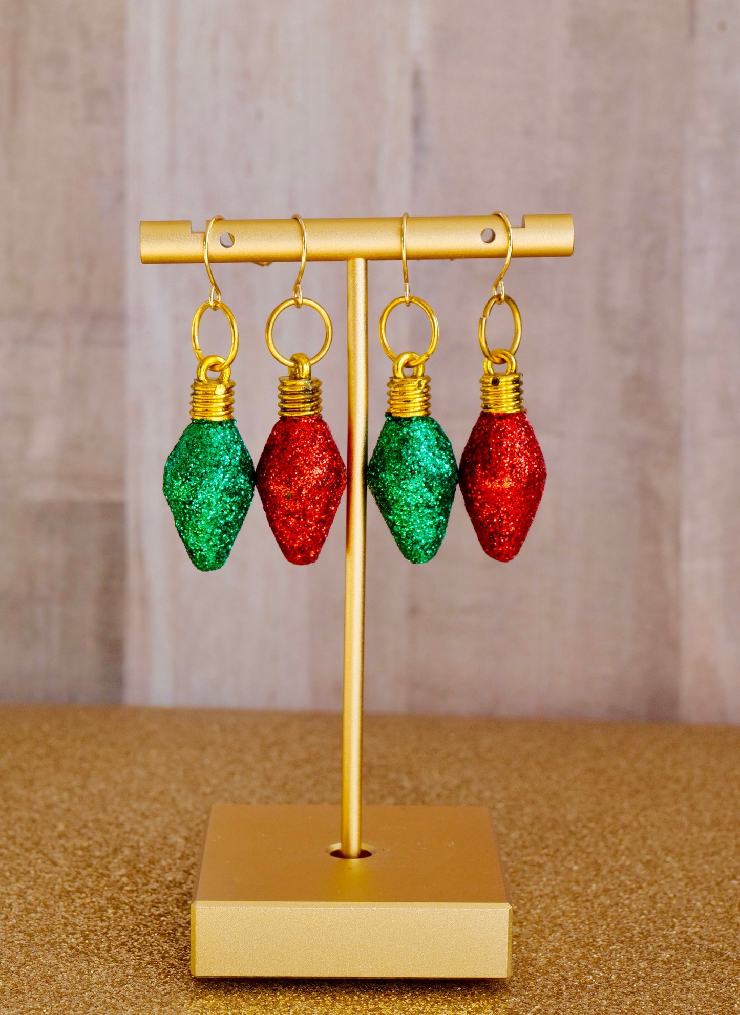 Large Holiday Bulb Earrings