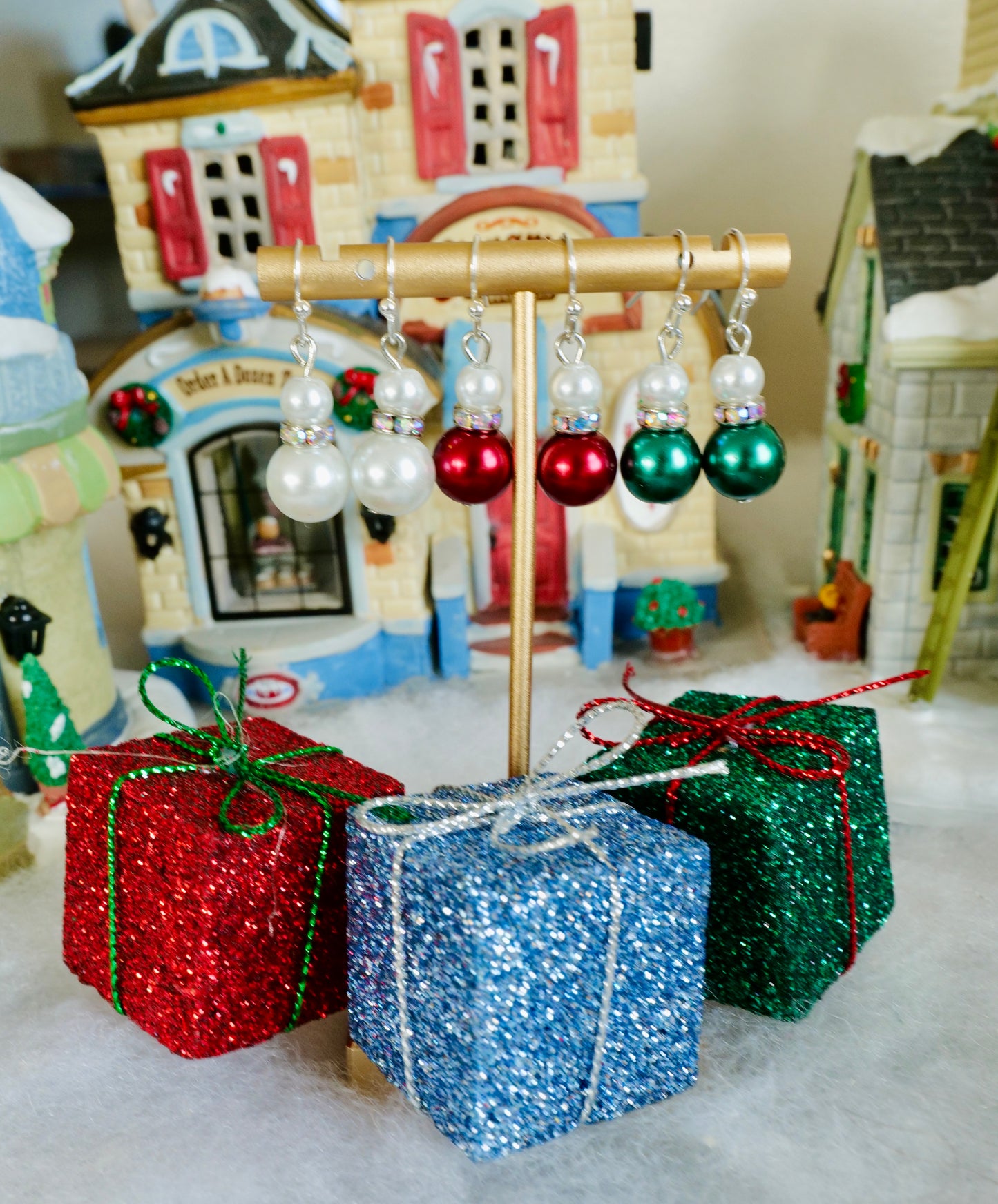 Christmas Ball Drop Earrings
