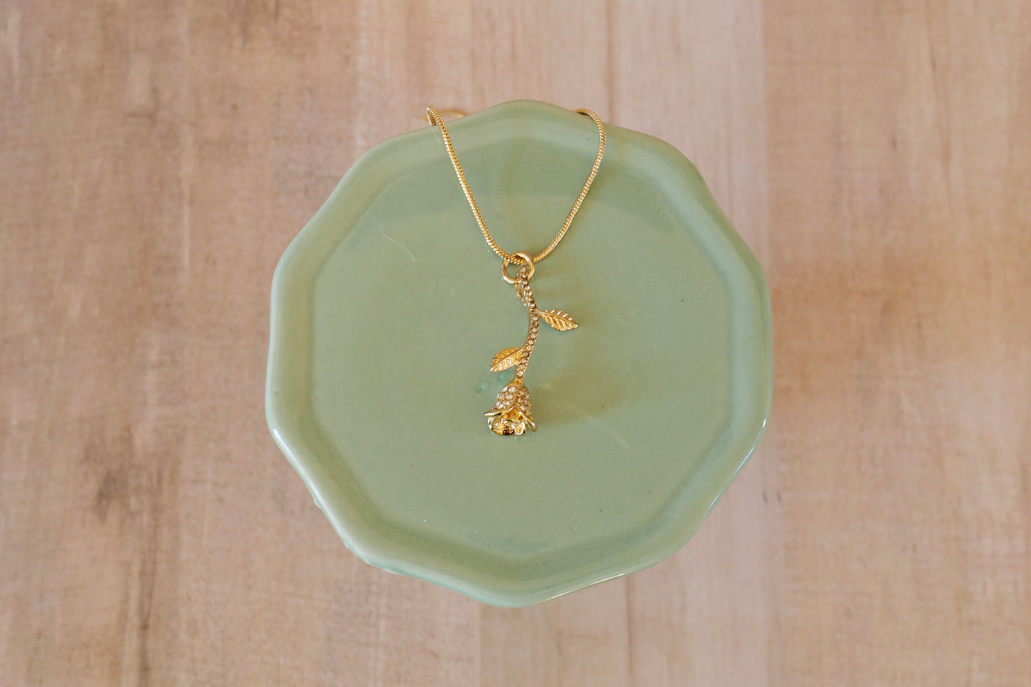 Golden Rose Necklace