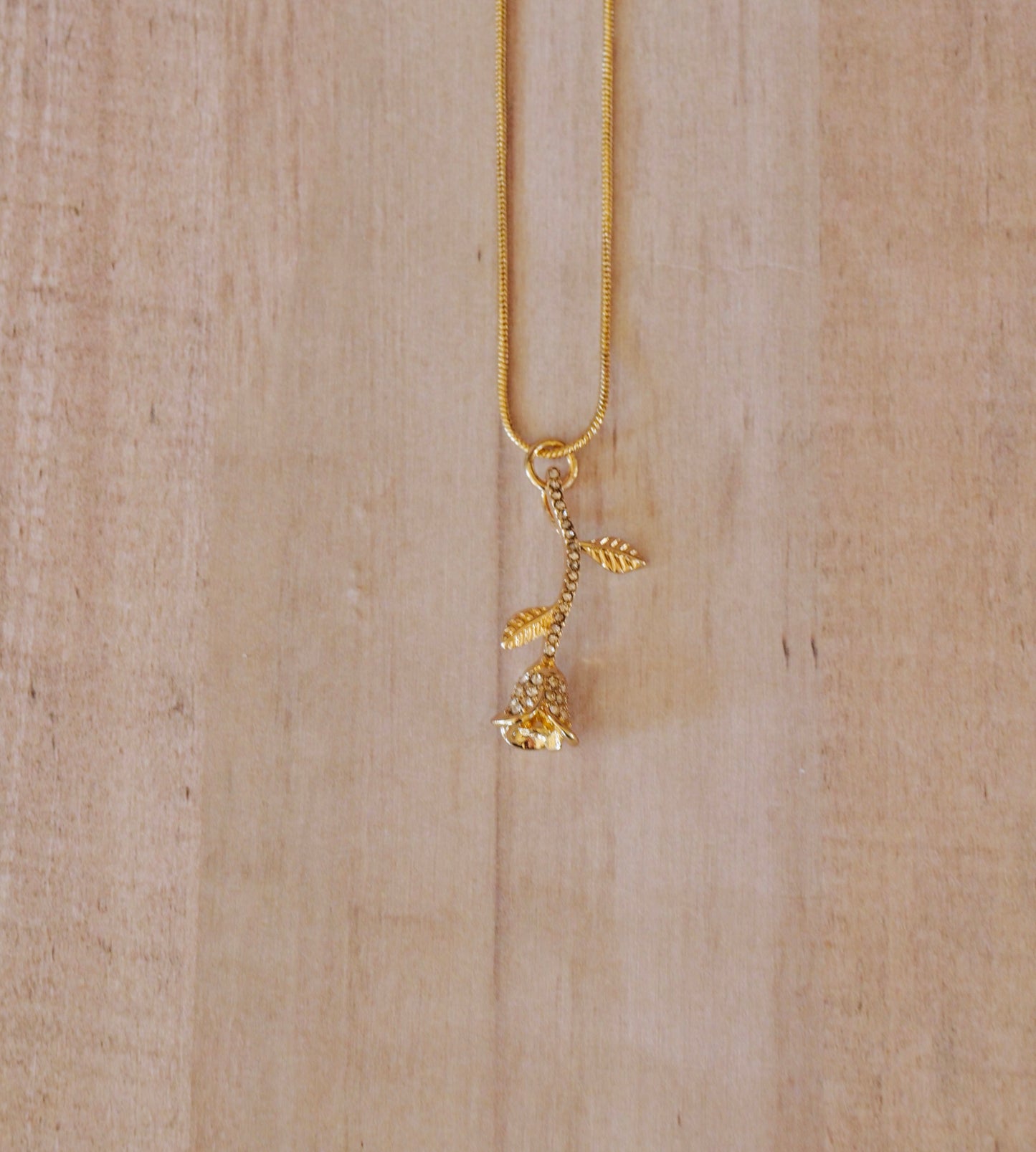 Golden Rose Necklace