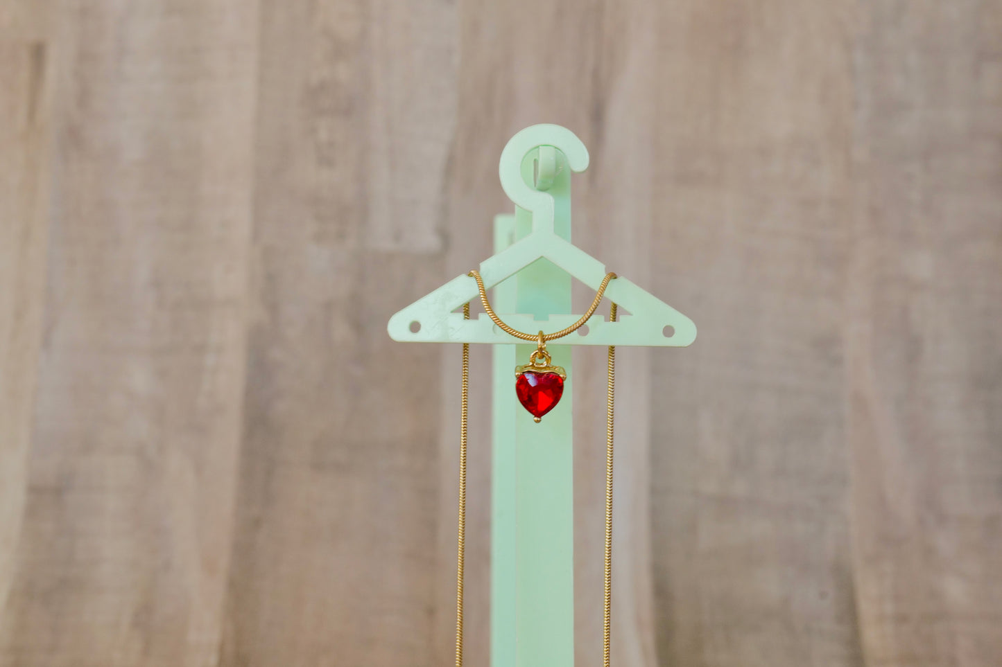 Ruby Red Heart Necklace