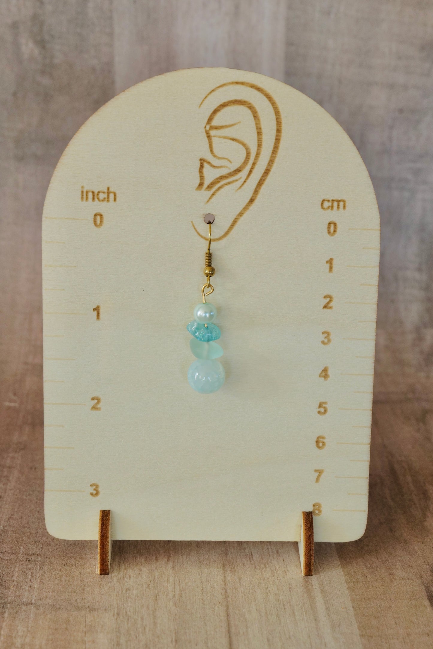 Ice Blue Beaded Earrings