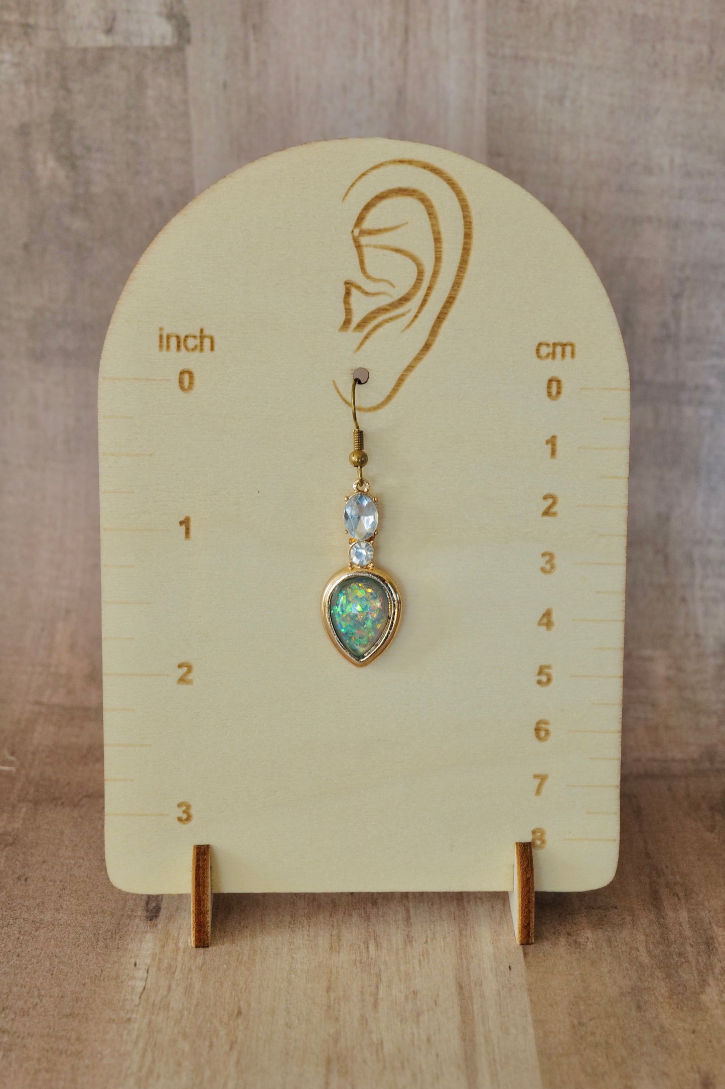 Open Teardrop Gemstone Earrings