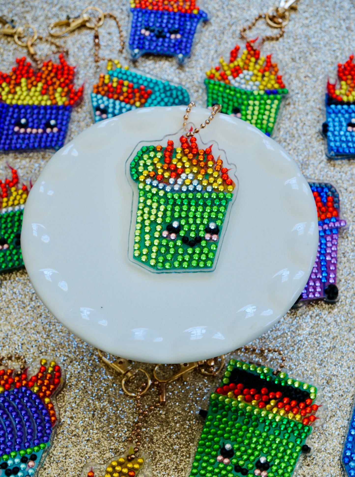 Dumpster Fire Keychains