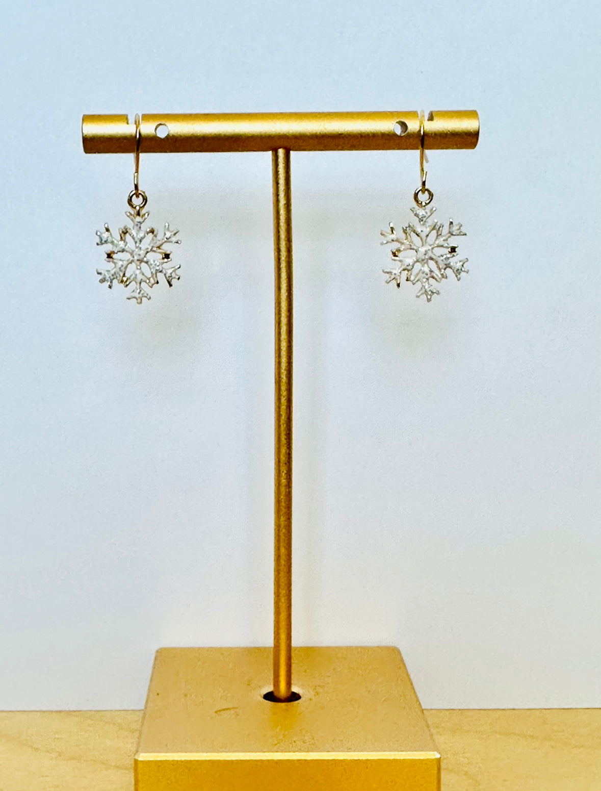 White Winter Earrings