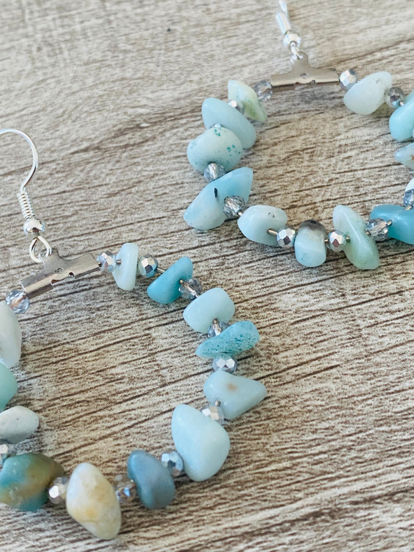 Blue Beachside Hoop Earrings