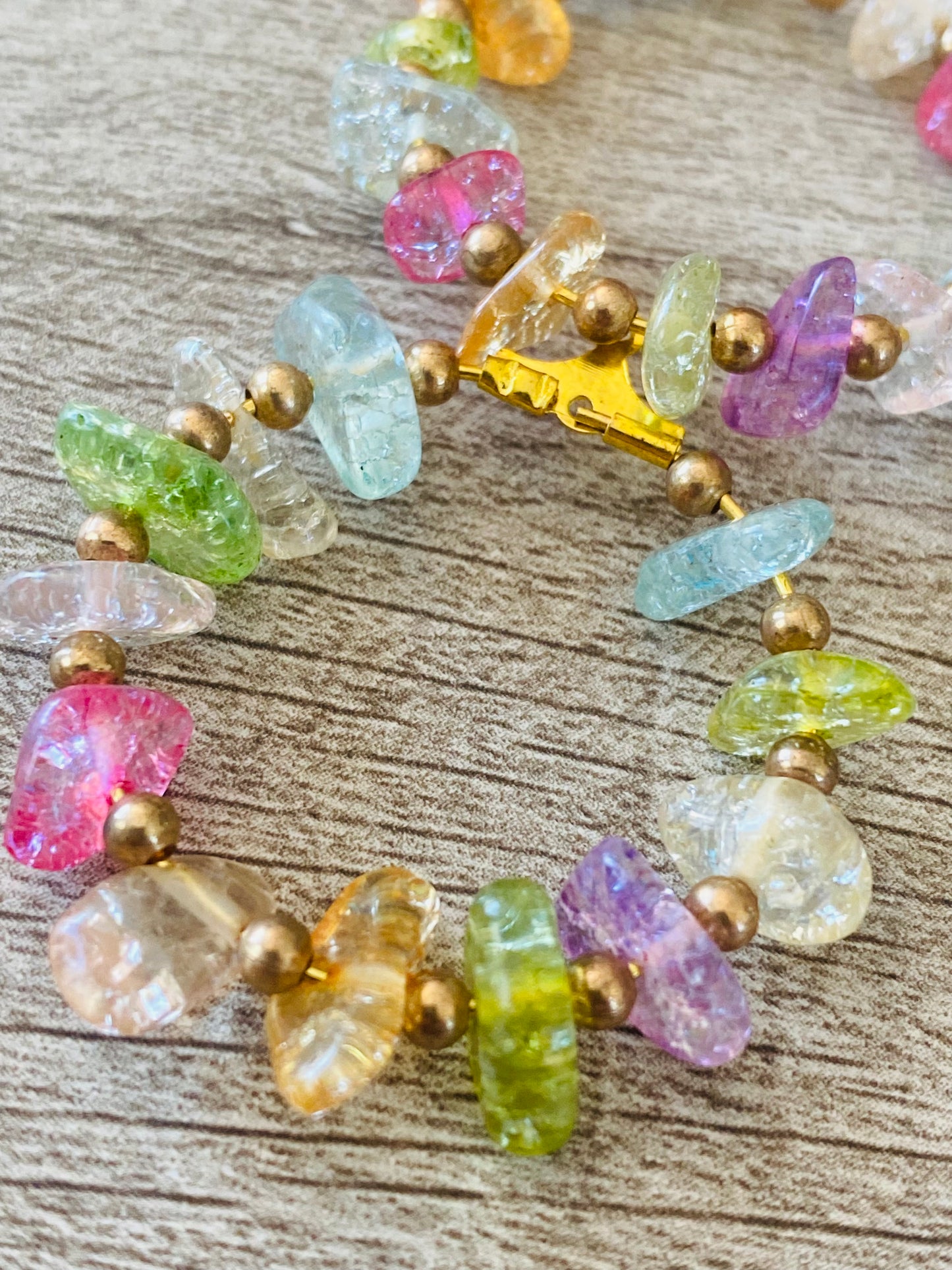 Rainbow Sea-glass Hoop Earrings