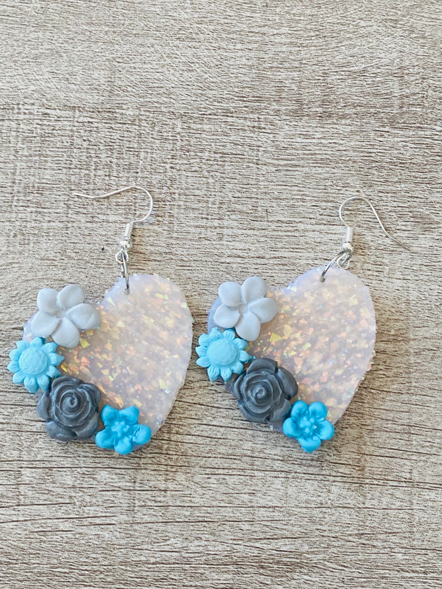 Iridescent Floral Earrings