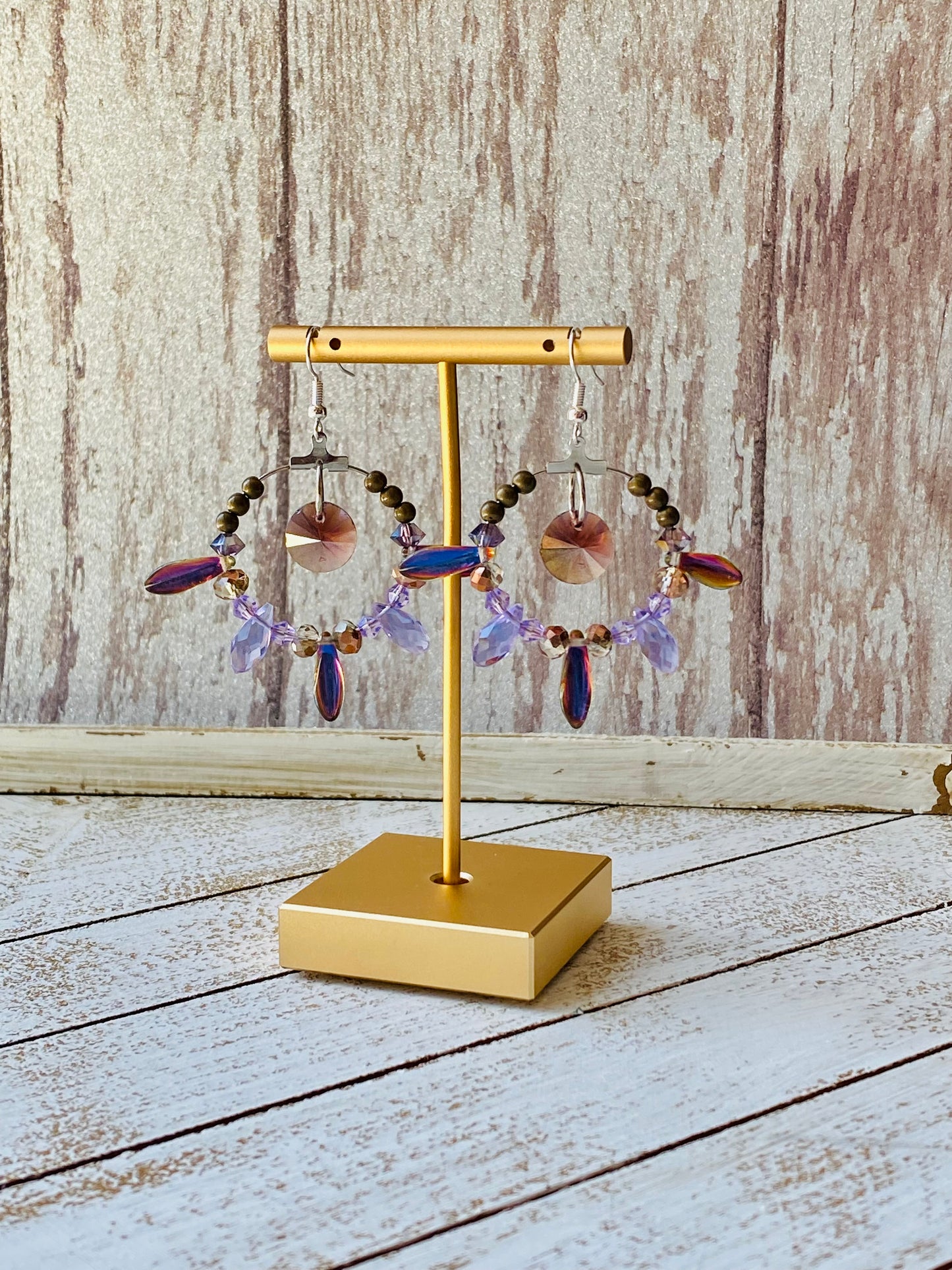 Amethyst Jaded Hoops