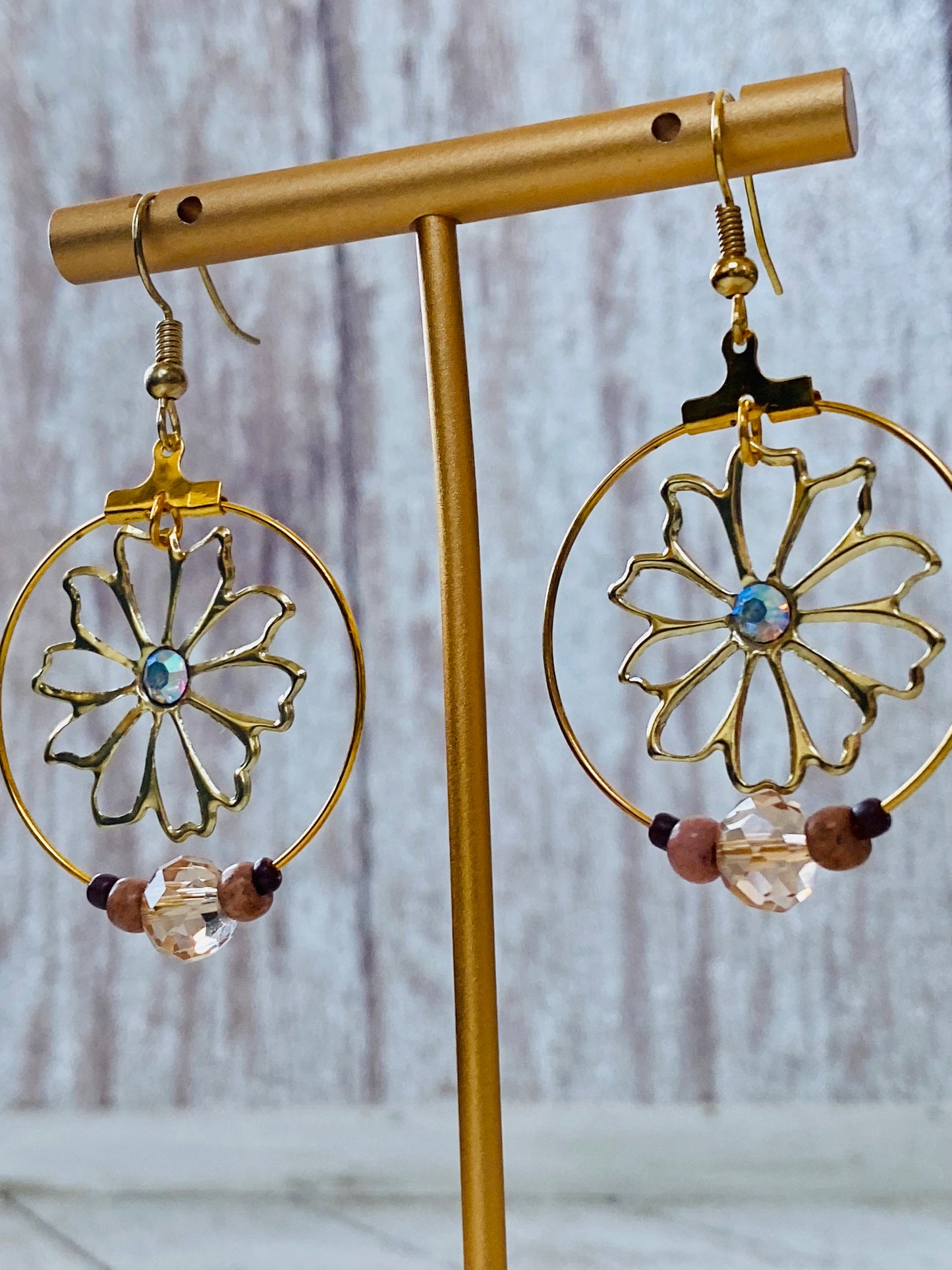 Flower Power Hoop Earrings