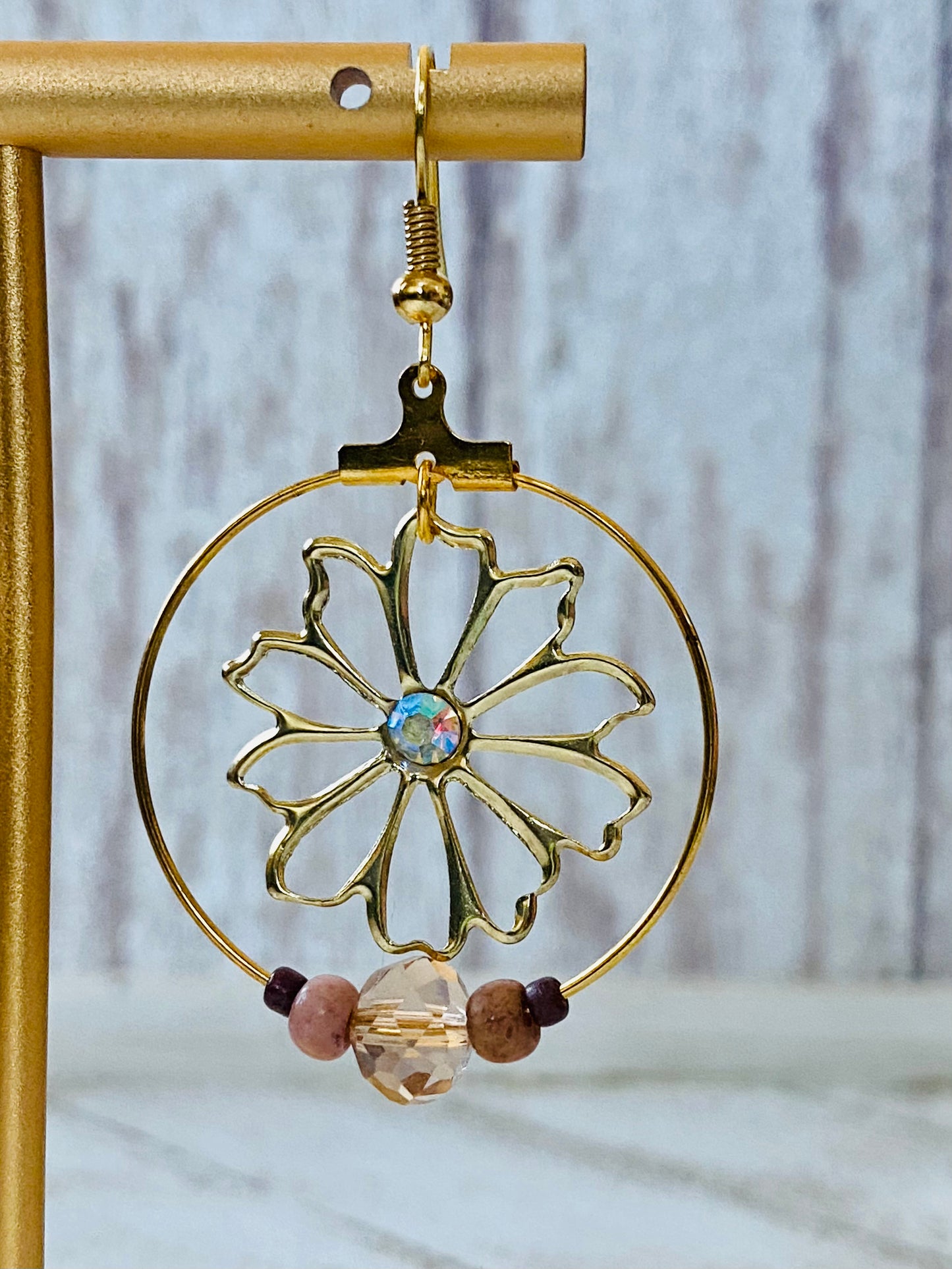 Flower Power Hoop Earrings