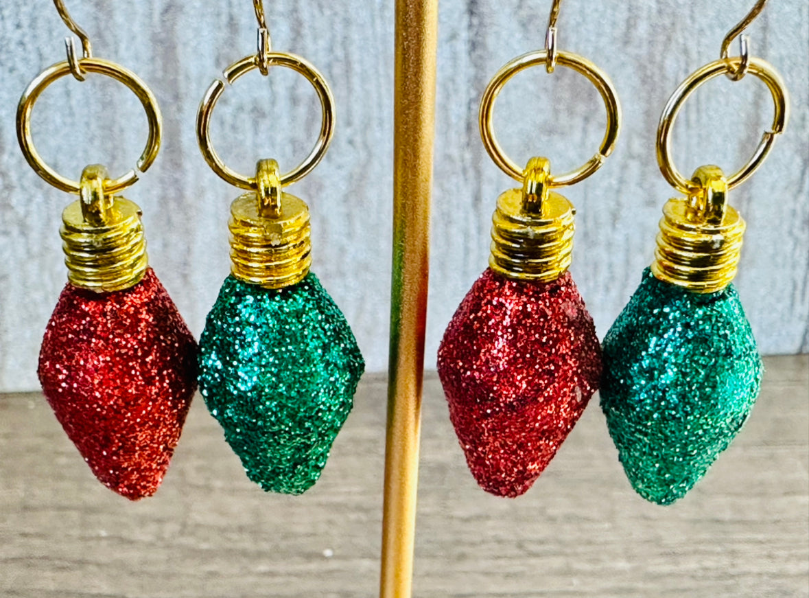 Large Holiday Bulb Earrings