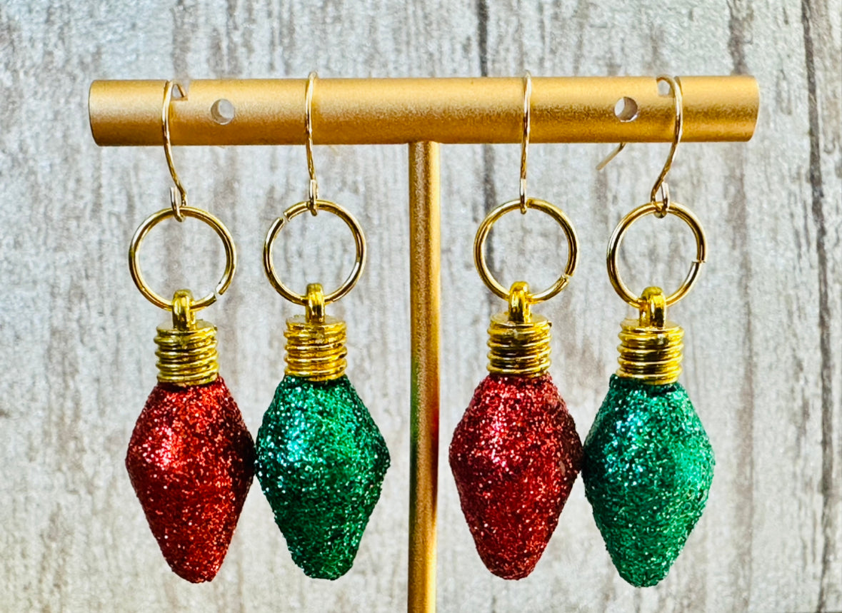 Large Holiday Bulb Earrings