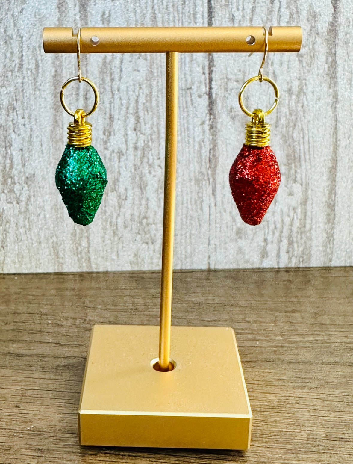 Large Holiday Bulb Earrings