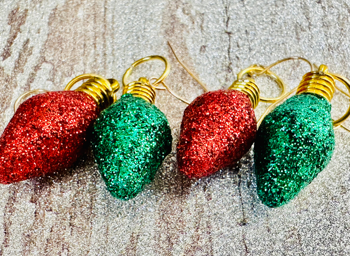 Large Holiday Bulb Earrings