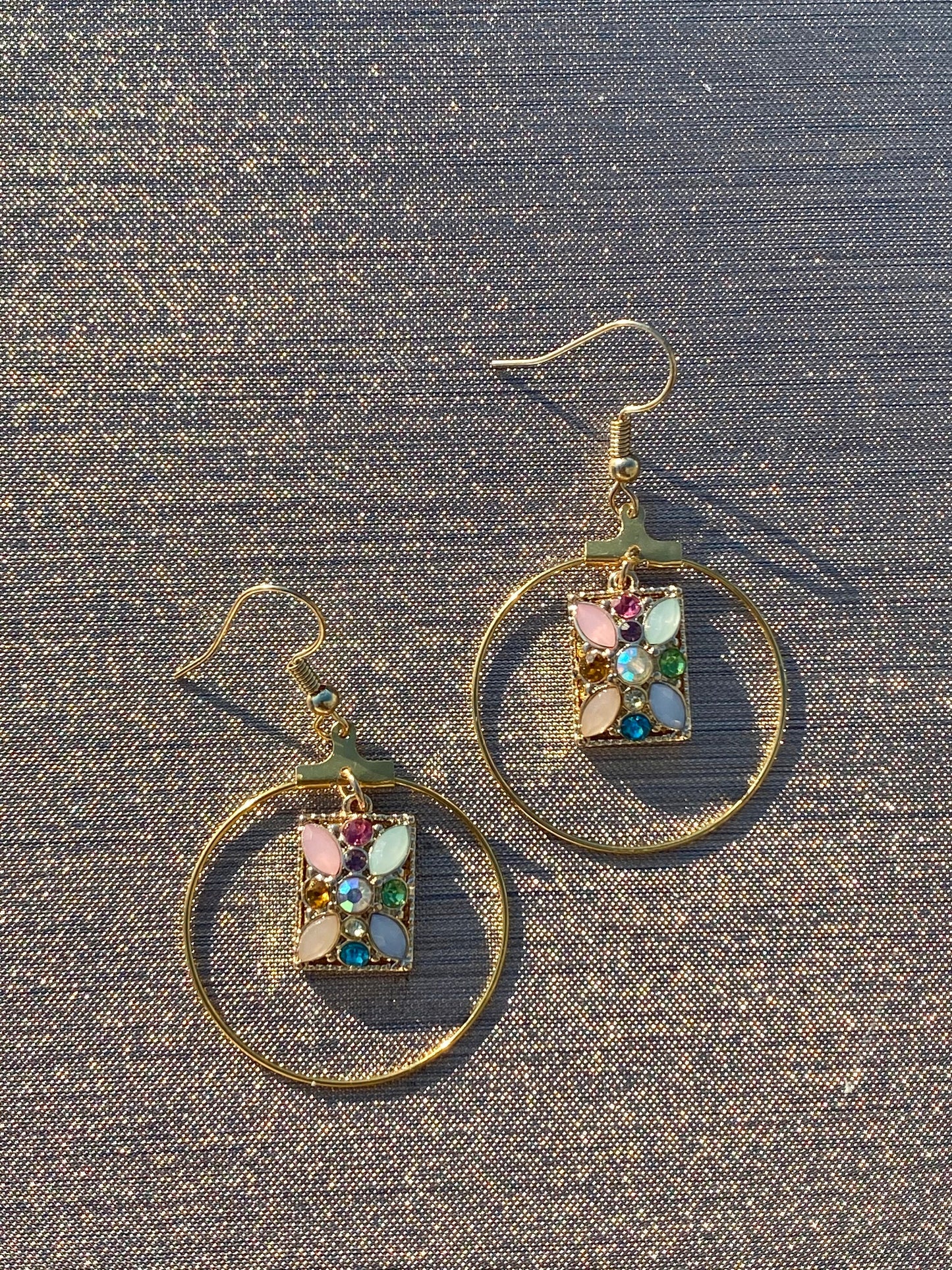 Pastel Rainbow Hoop Earrings