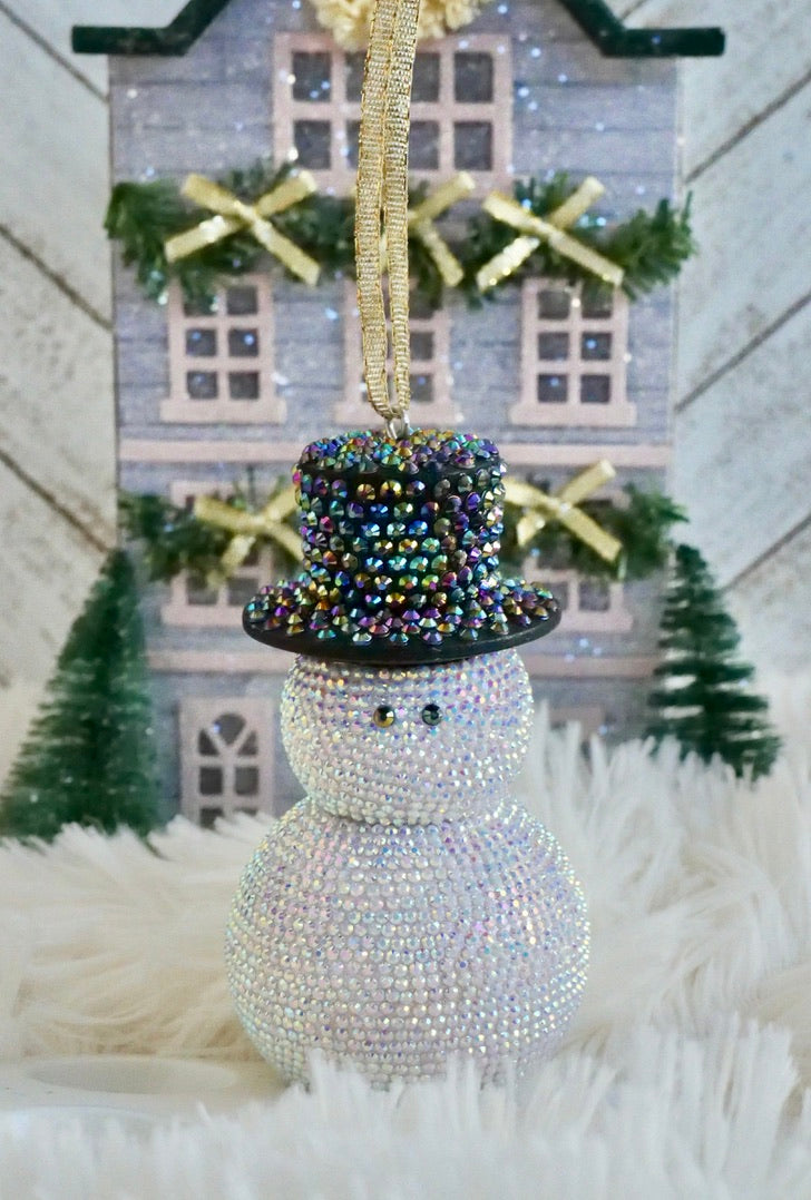Rhinestone Snowman Ornament