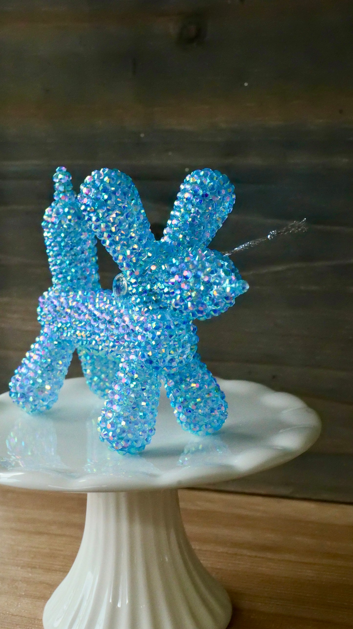 Rhinestoned Balloon Dog Ornament