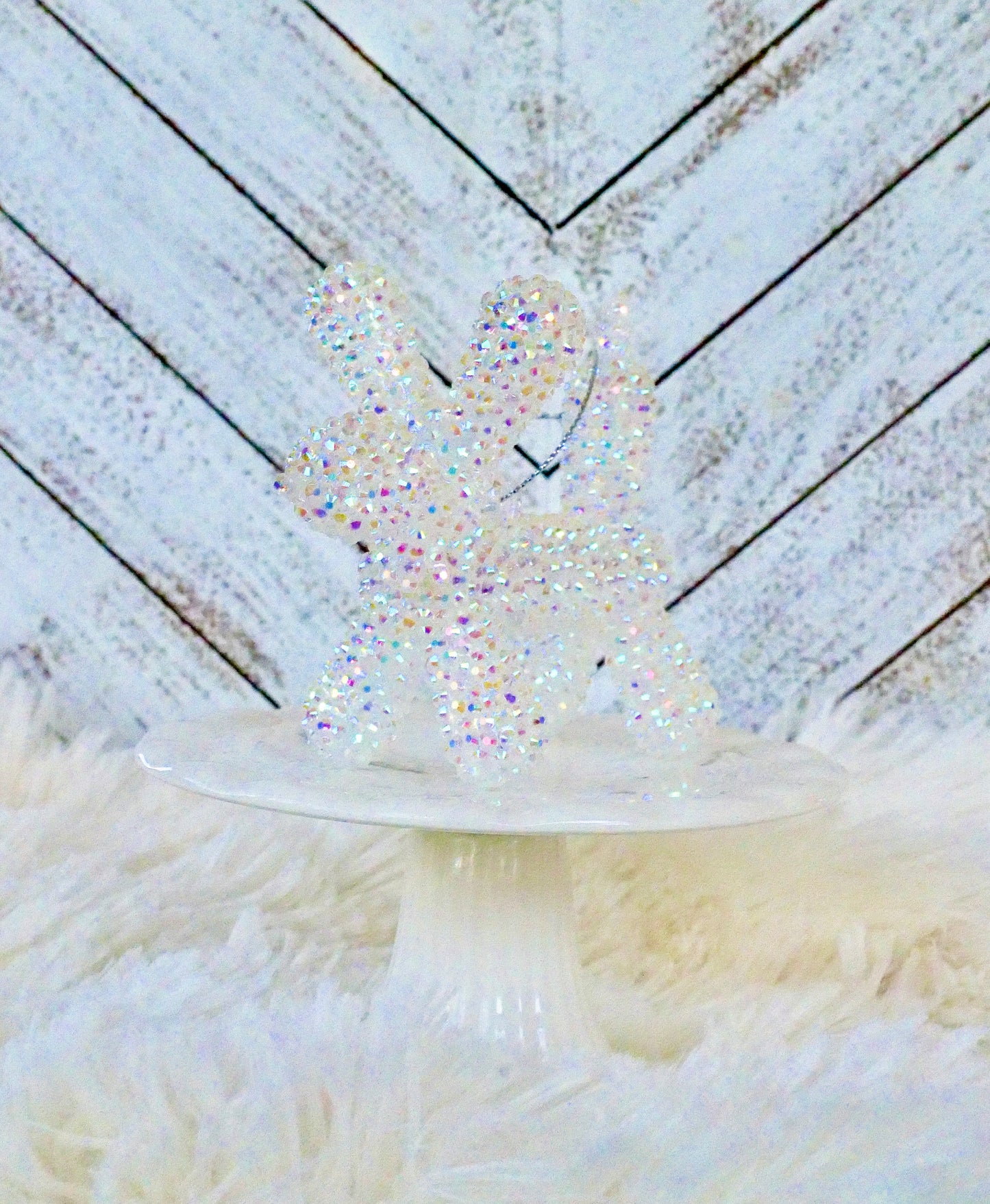 Rhinestoned Balloon Dog Ornament