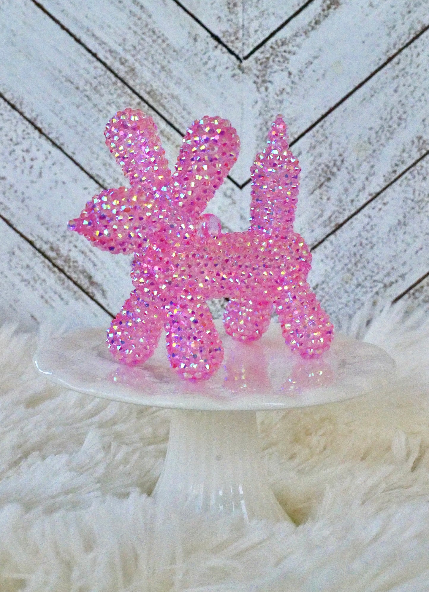 Rhinestoned Balloon Dog Ornament