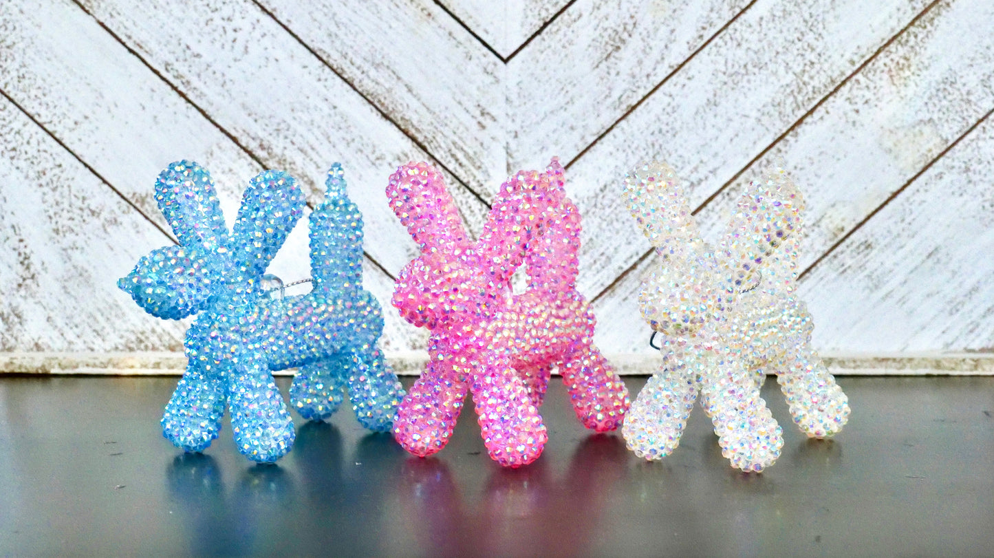 Rhinestoned Balloon Dog Ornament
