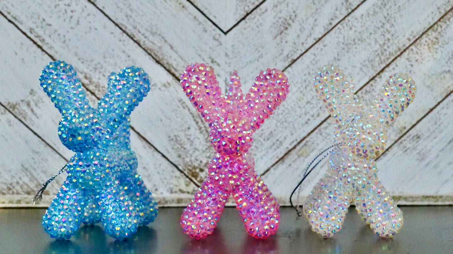 Rhinestoned Balloon Dog Ornament