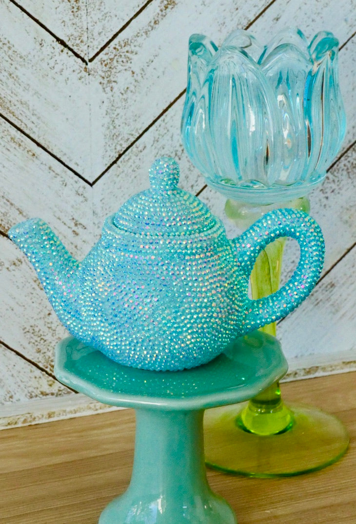 Mini Rhinestone Teapot Decoration