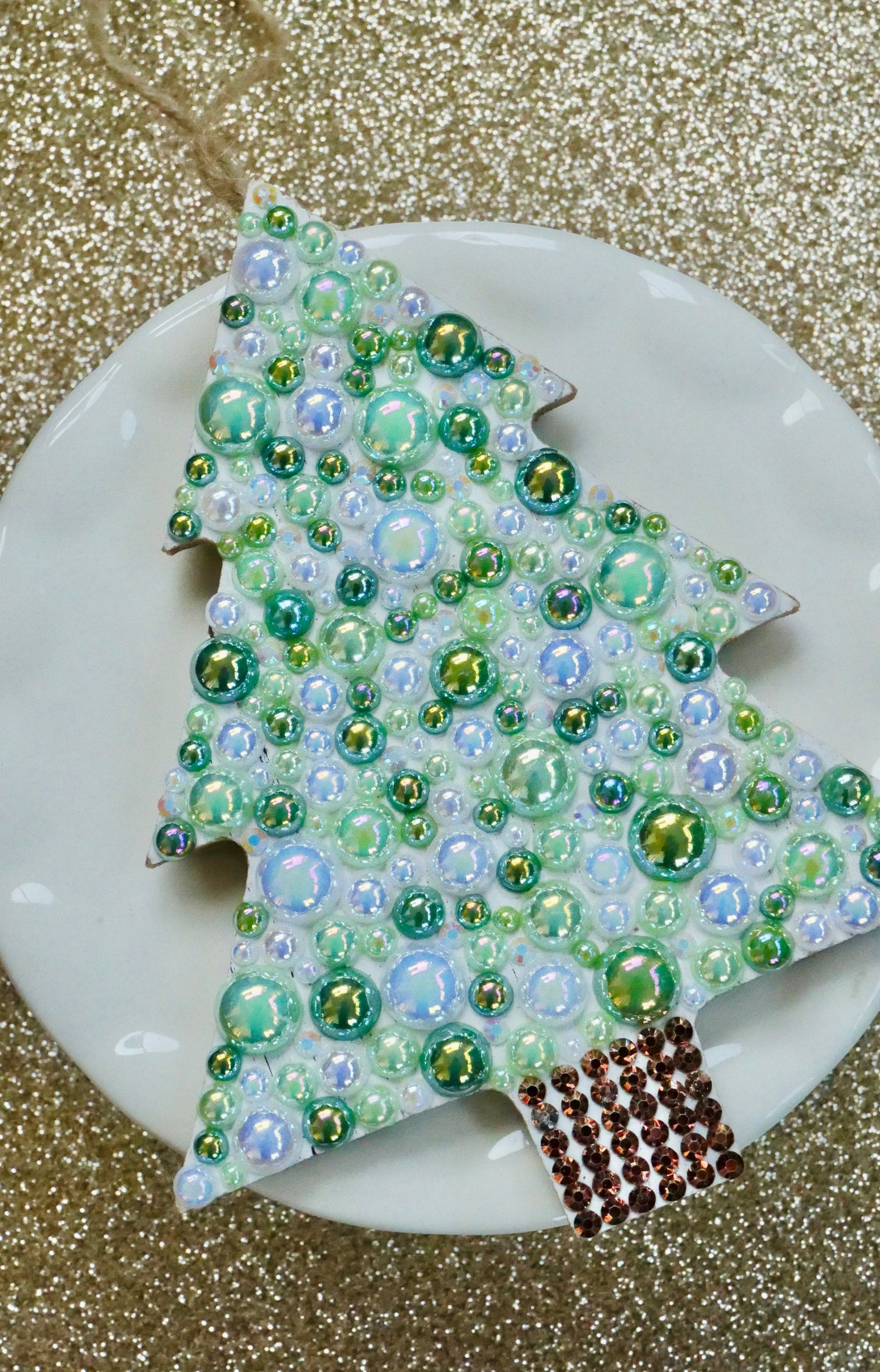 Christmas Tree Rhinestone Ornament – Sparkly Holiday Décor