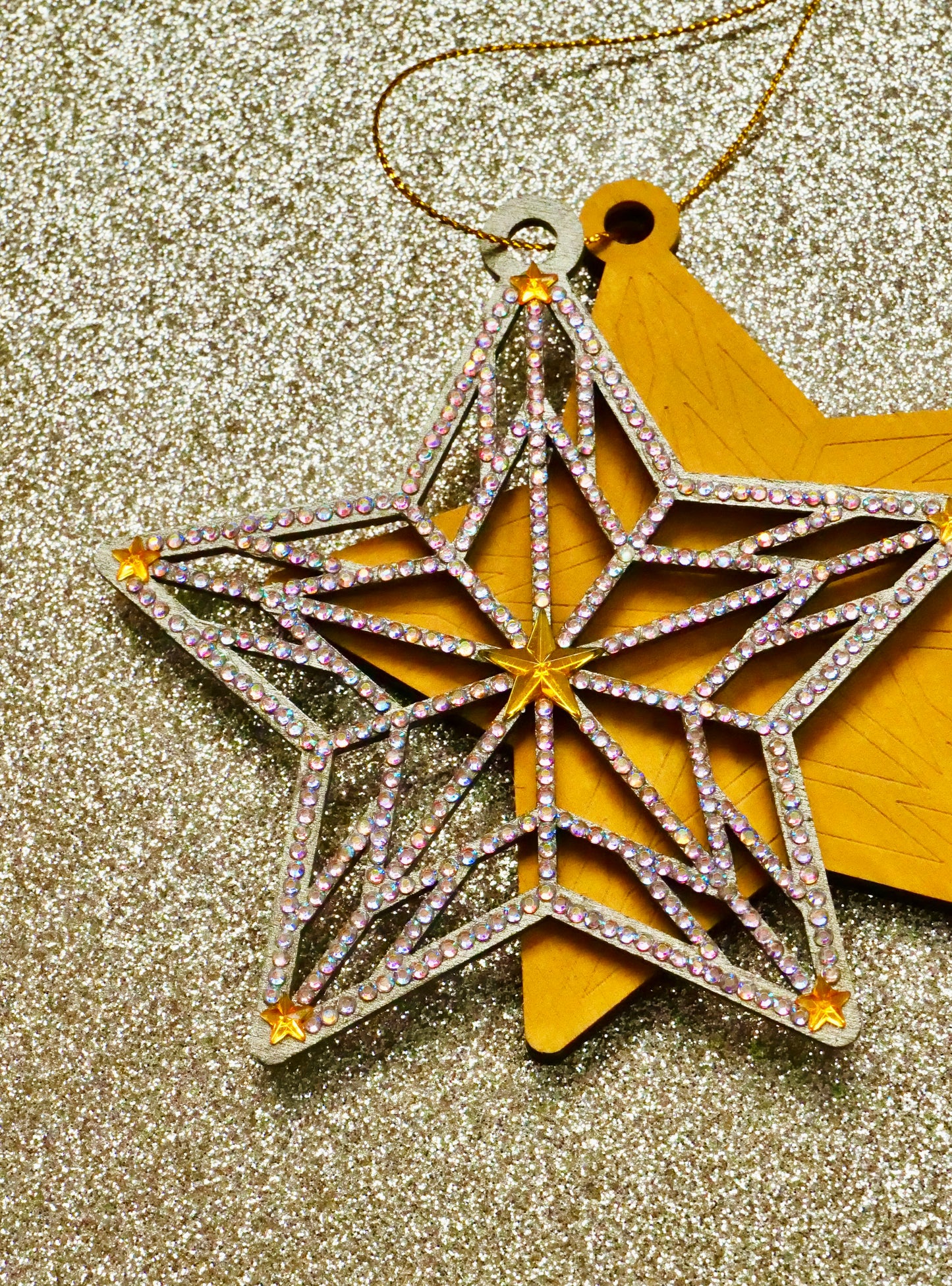 Rhinestone Star Ornament – Sparkly Christmas Tree Decor