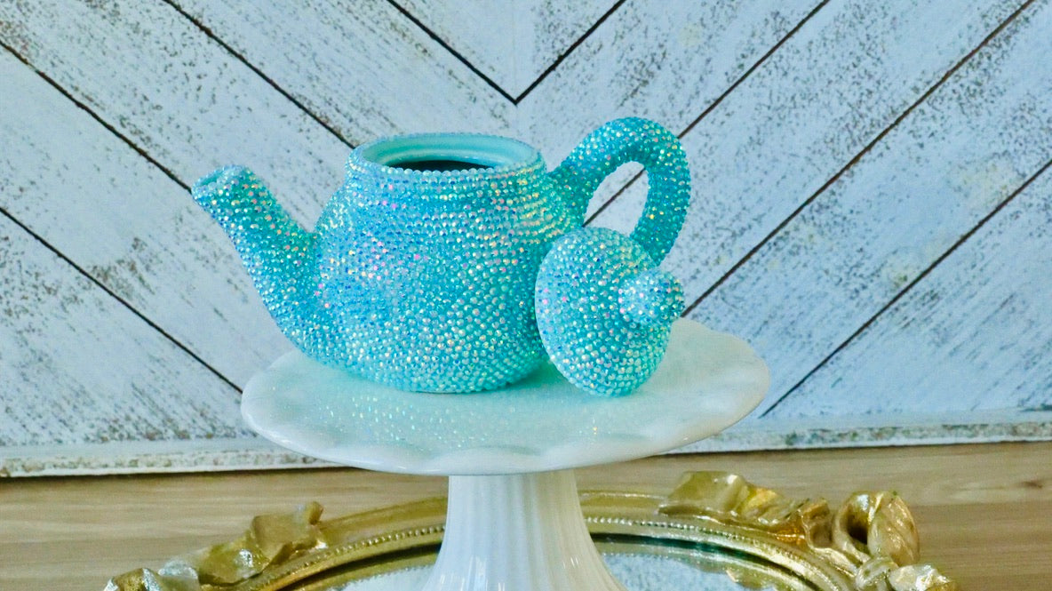 Mini Rhinestone Teapot Decoration
